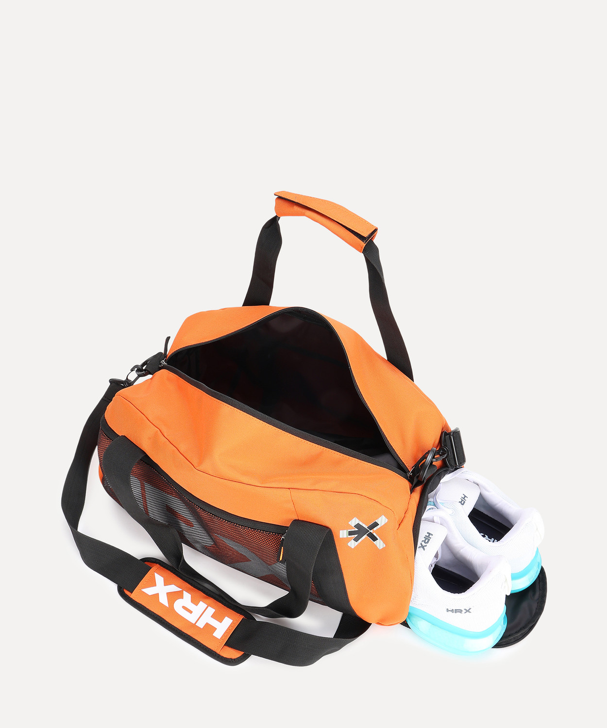 Image of HRX by Hrithik Roshan Unisex Gym Duffle Bag With Shoe Compartment & Slot For Yoga Mat Gym Duffel Bag