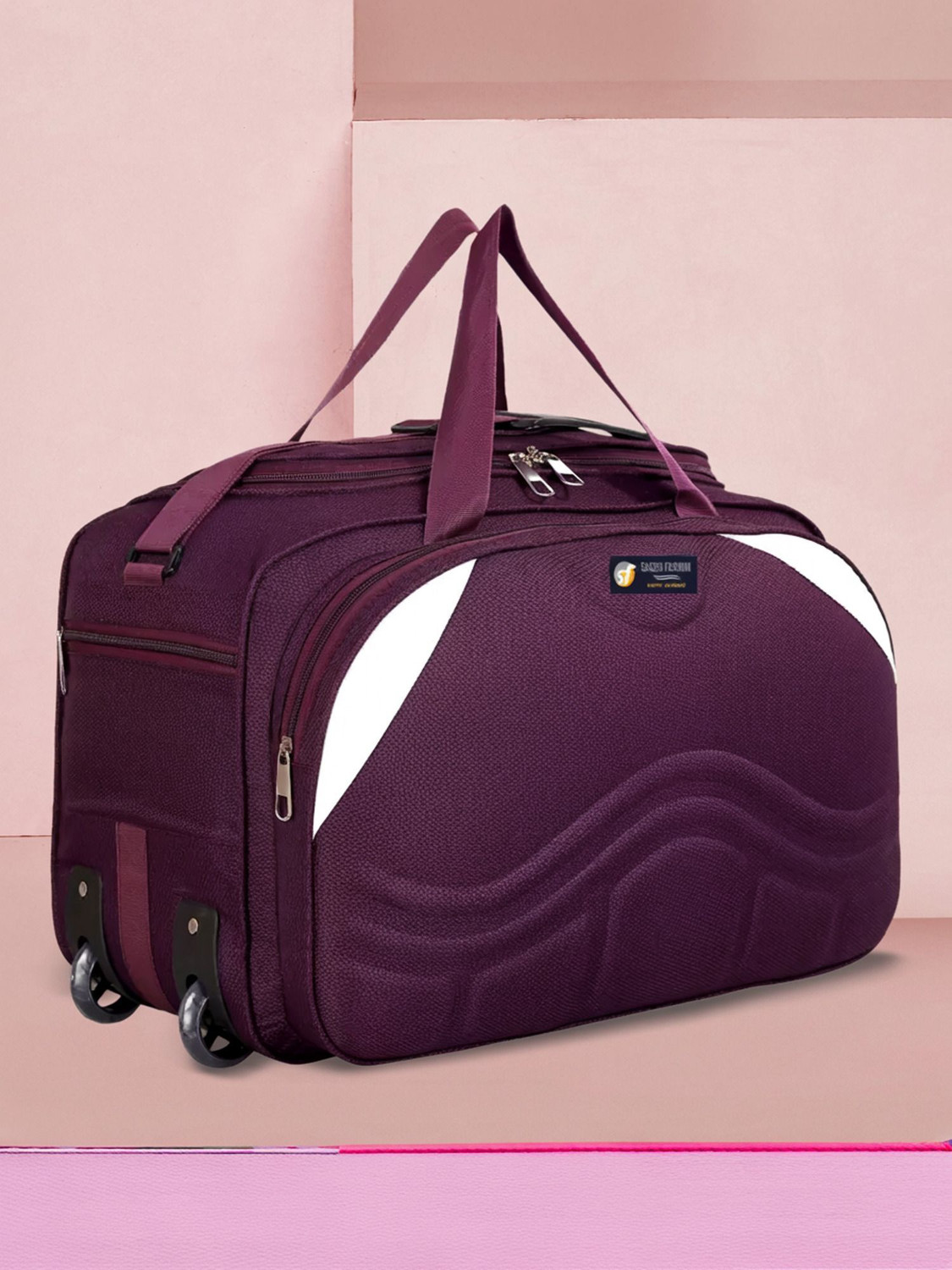 Image of SAKSHI FASHION (Expandable) SE Fabric Travel for Men and Women Duffel With Wheels (Strolley)