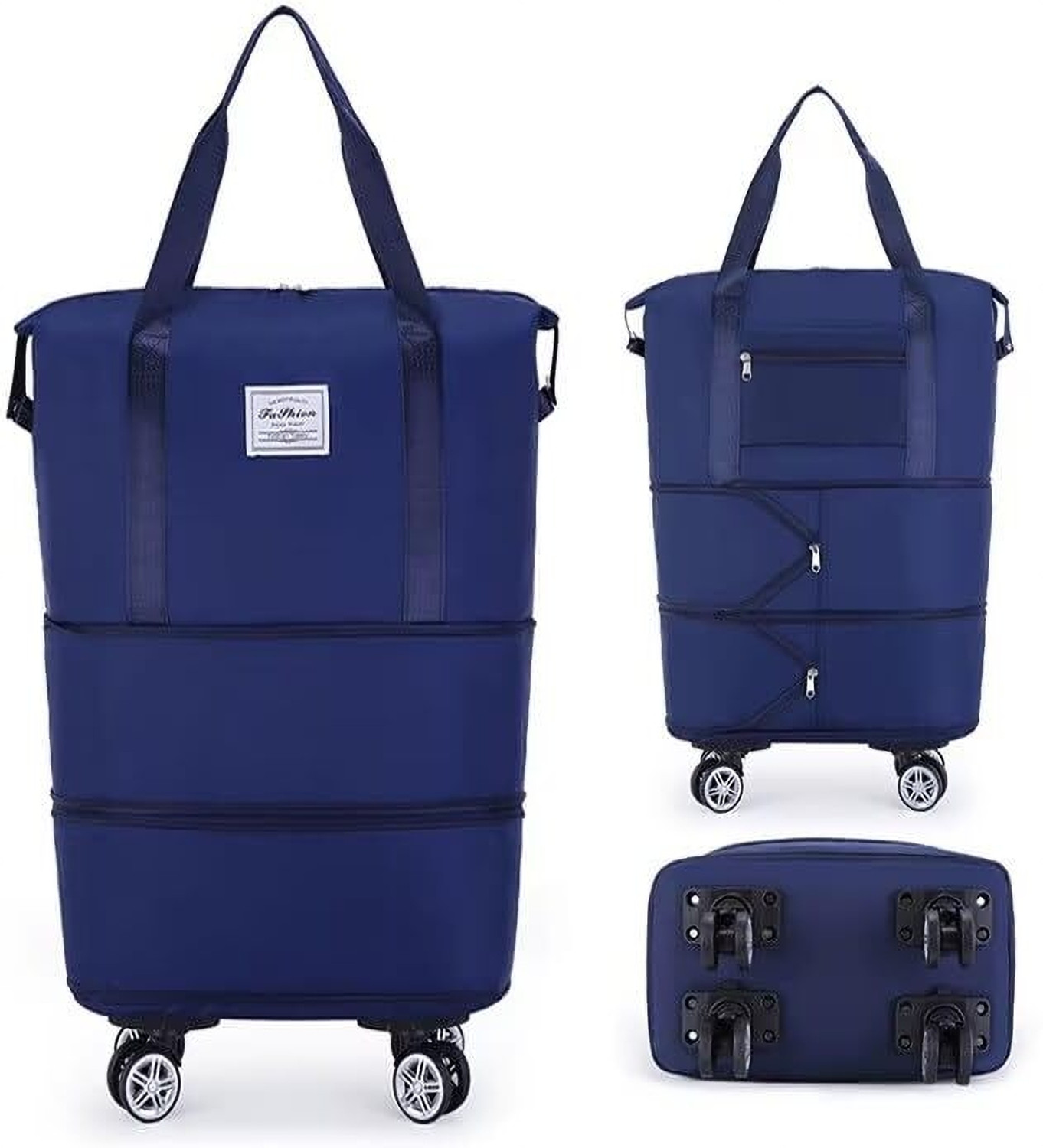 Image of MANIYA ENTERPRISE (Expandable) Rolling Duffle Bag with Wheels, Expandable Foldable Duffle Bag Duffel With Wheels (Strolley)