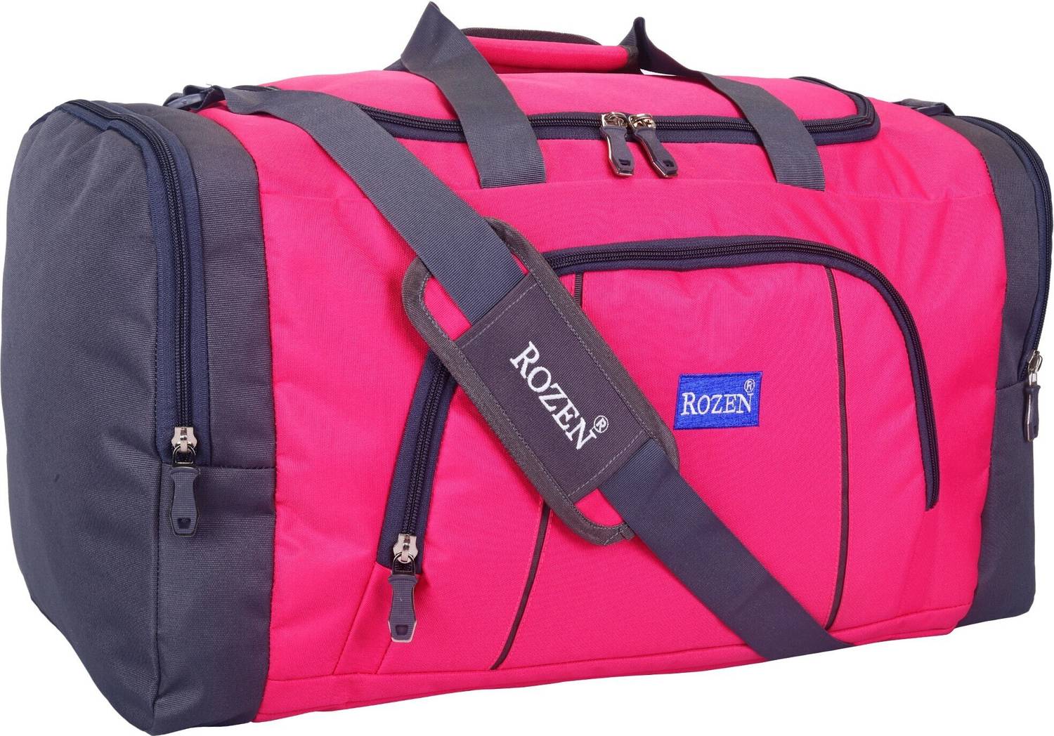 Rozen (Expandable) 60 Liters 22 inch Pink Heavy Dutty Travel Luggage Bag Duffel Without Wheels