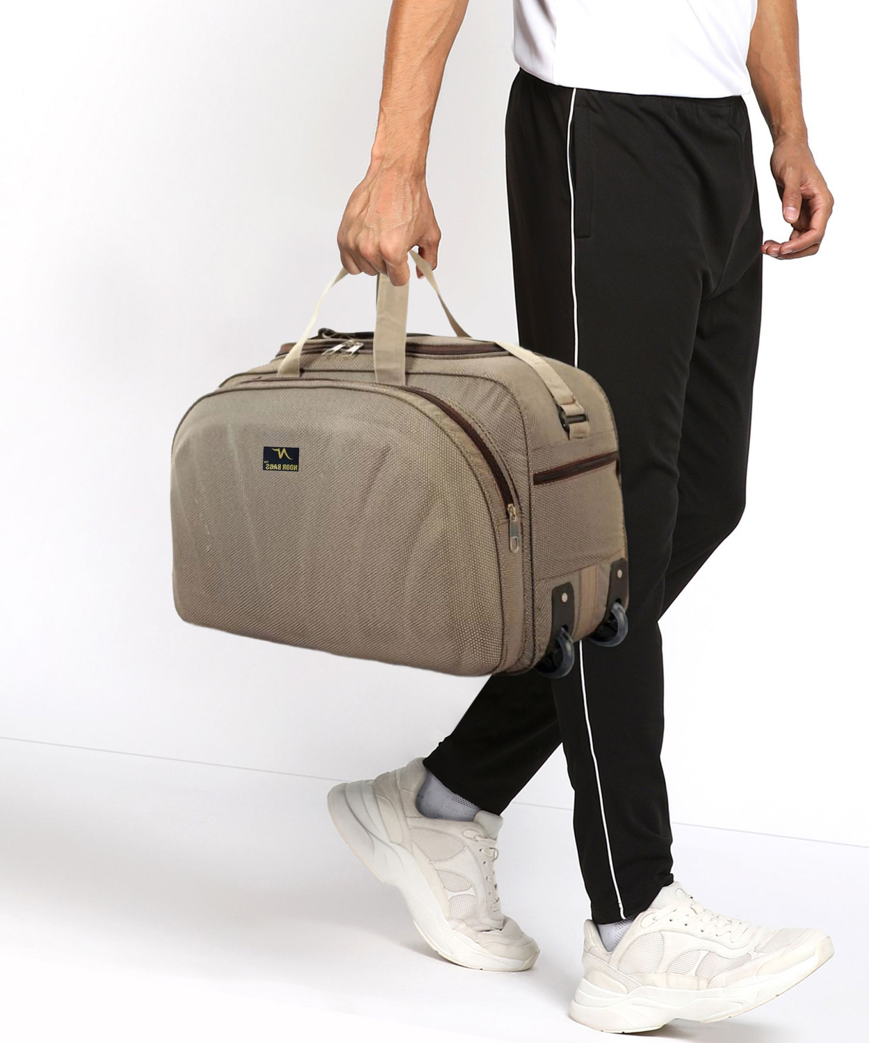 Image of Noor B (Expandable) 60L Strolley Duffel Bag - Fabric Travel Bags for Men and Women - Large Capacity Duffel With Wheels (Strolley)