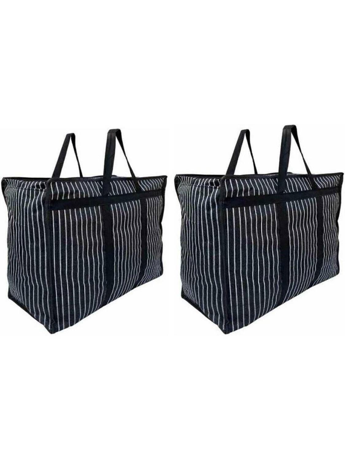 Akyiz (Expandable) Multipurpose Shopping Storage Grocery Bag Covers Zip Extra Large Pack Of 2 Duffel Without Wheels