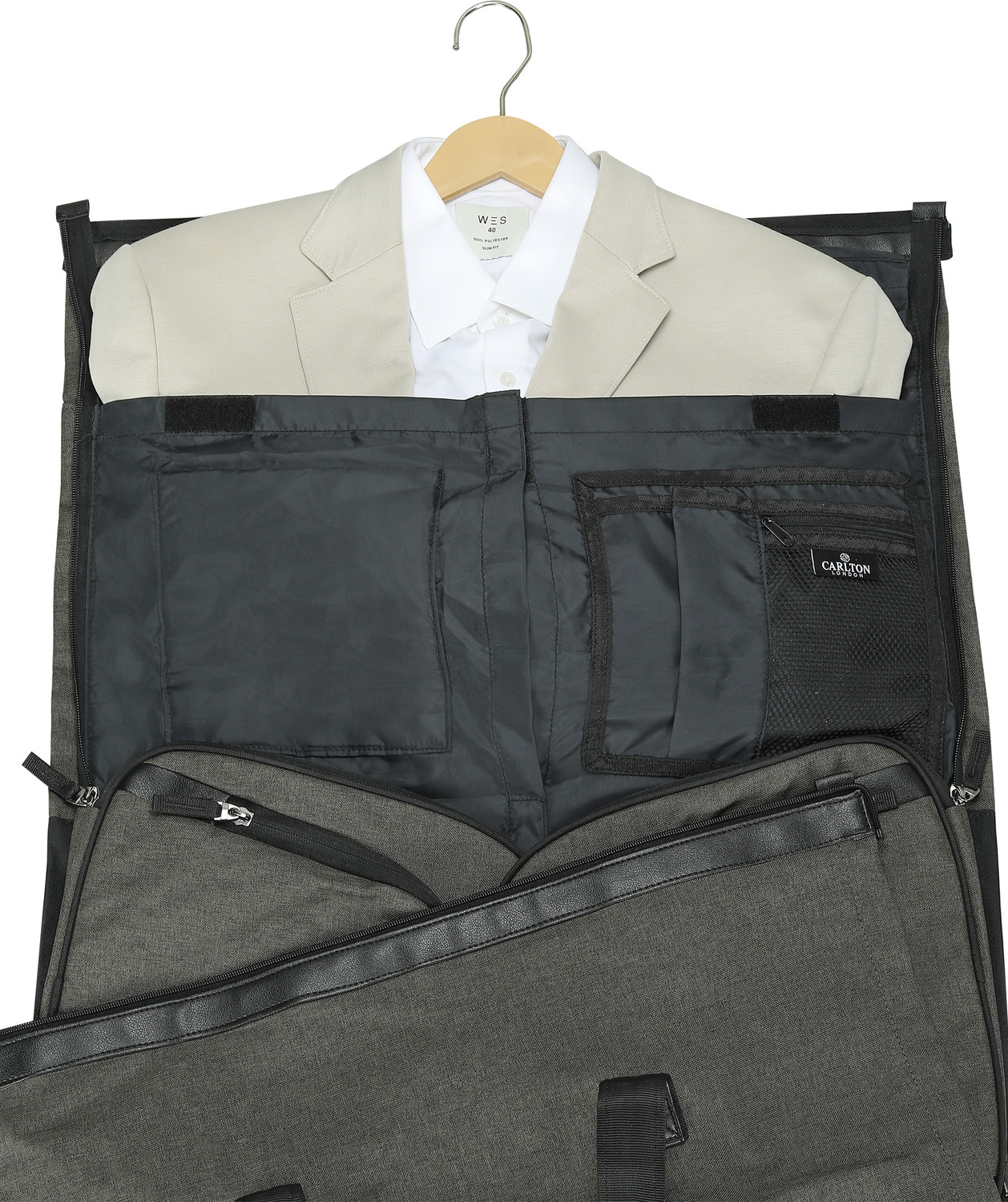 Image of CARLTON LONDON FoldAll-Hanging Suit Convertible Large Duffle Bag Duffel Without Wheels