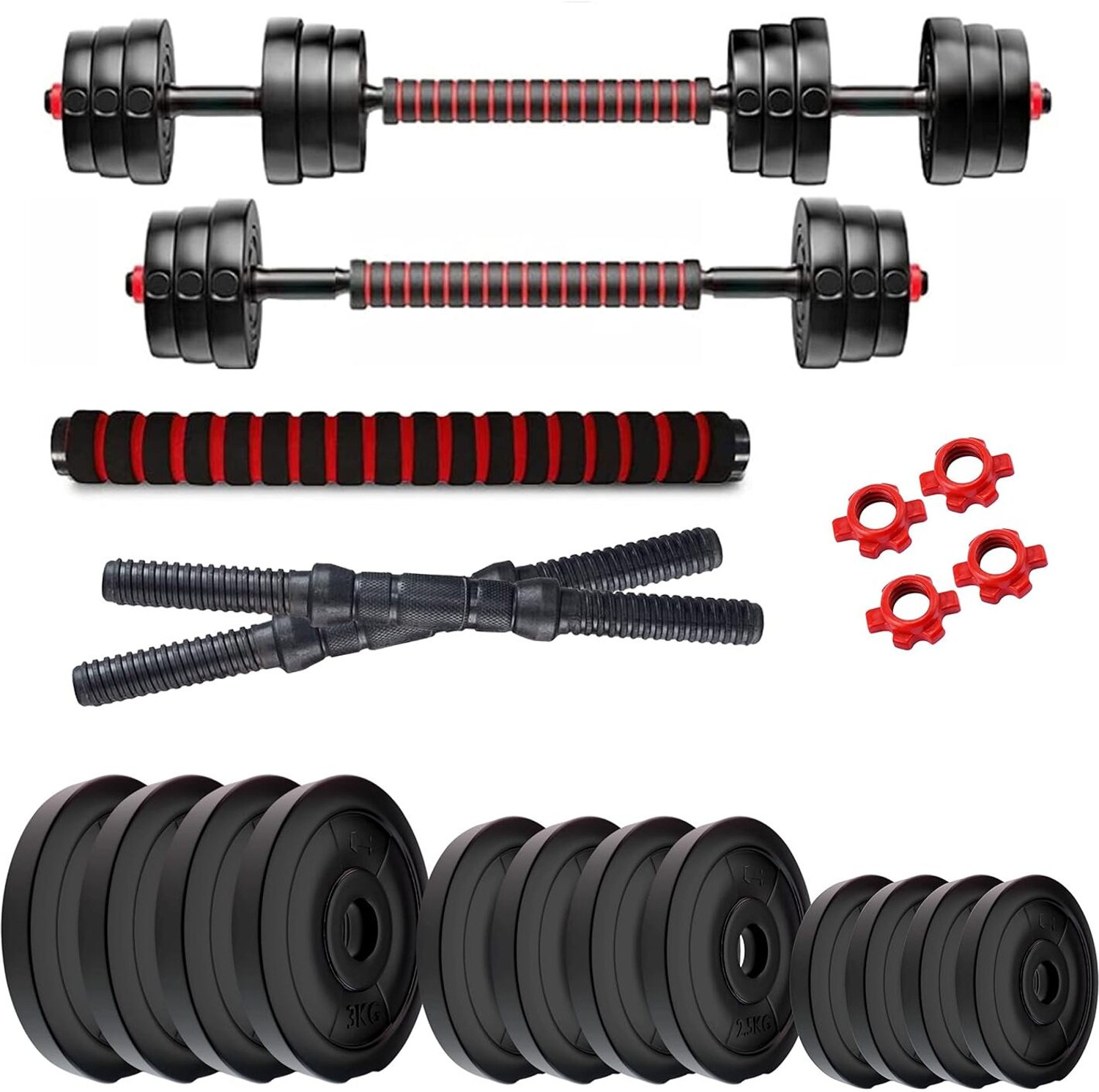 Image of Adrenex Convertible Dumbbells Kit 26 Kg For Home Gym Adjustable Dumbbell