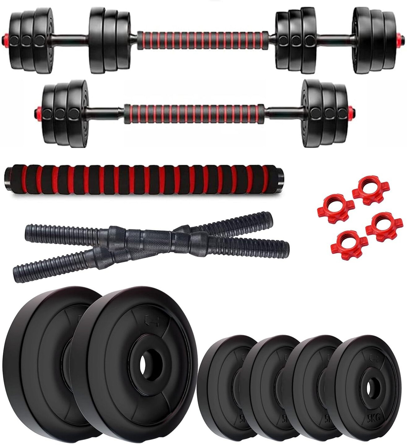 Image of Adrenex Convertible Dumbbells Kit 40 Kg For Home Gym Adjustable Dumbbell