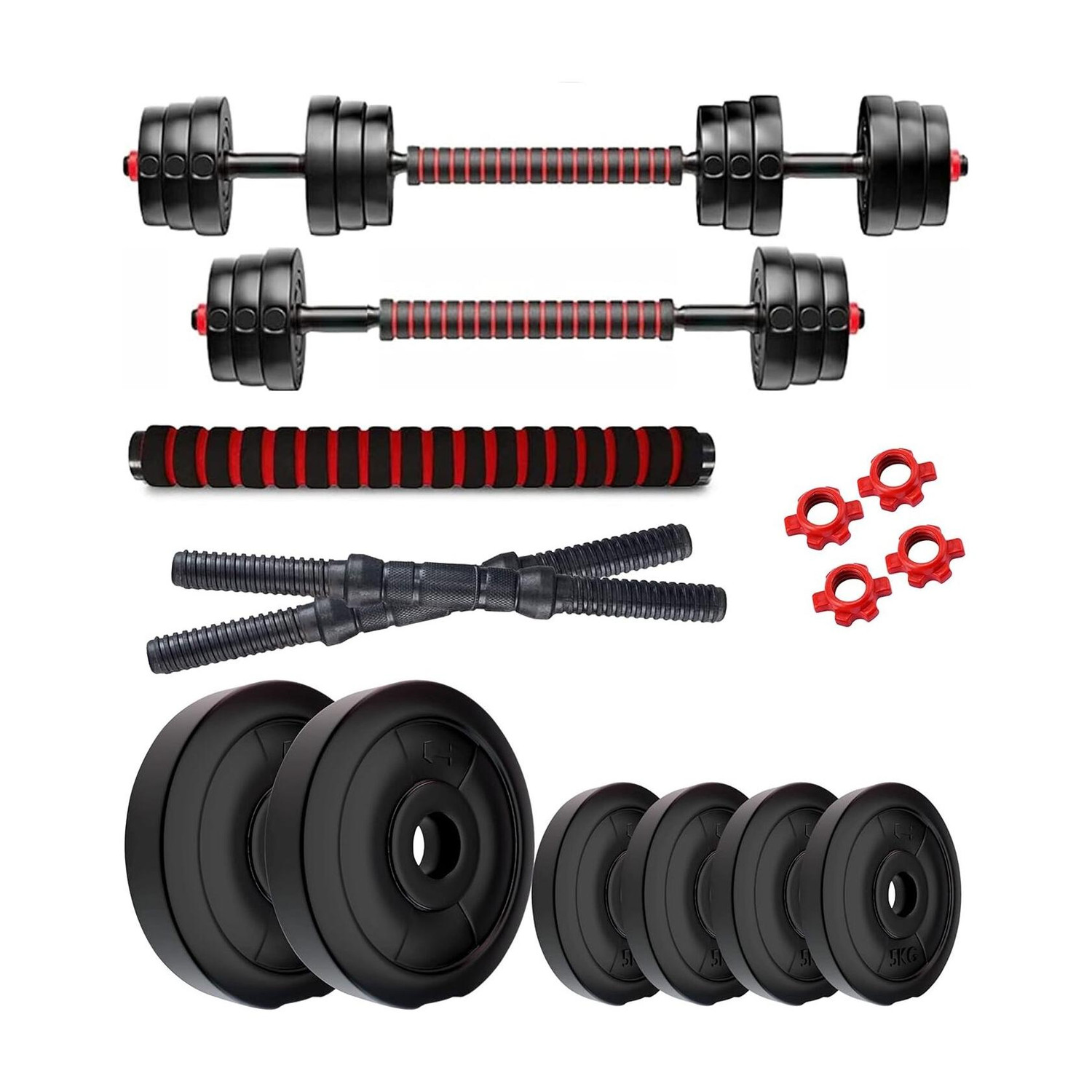Adrenex Convertible Dumbbells Kit 40 Kg For Home Gym Adjustable Dumbbell