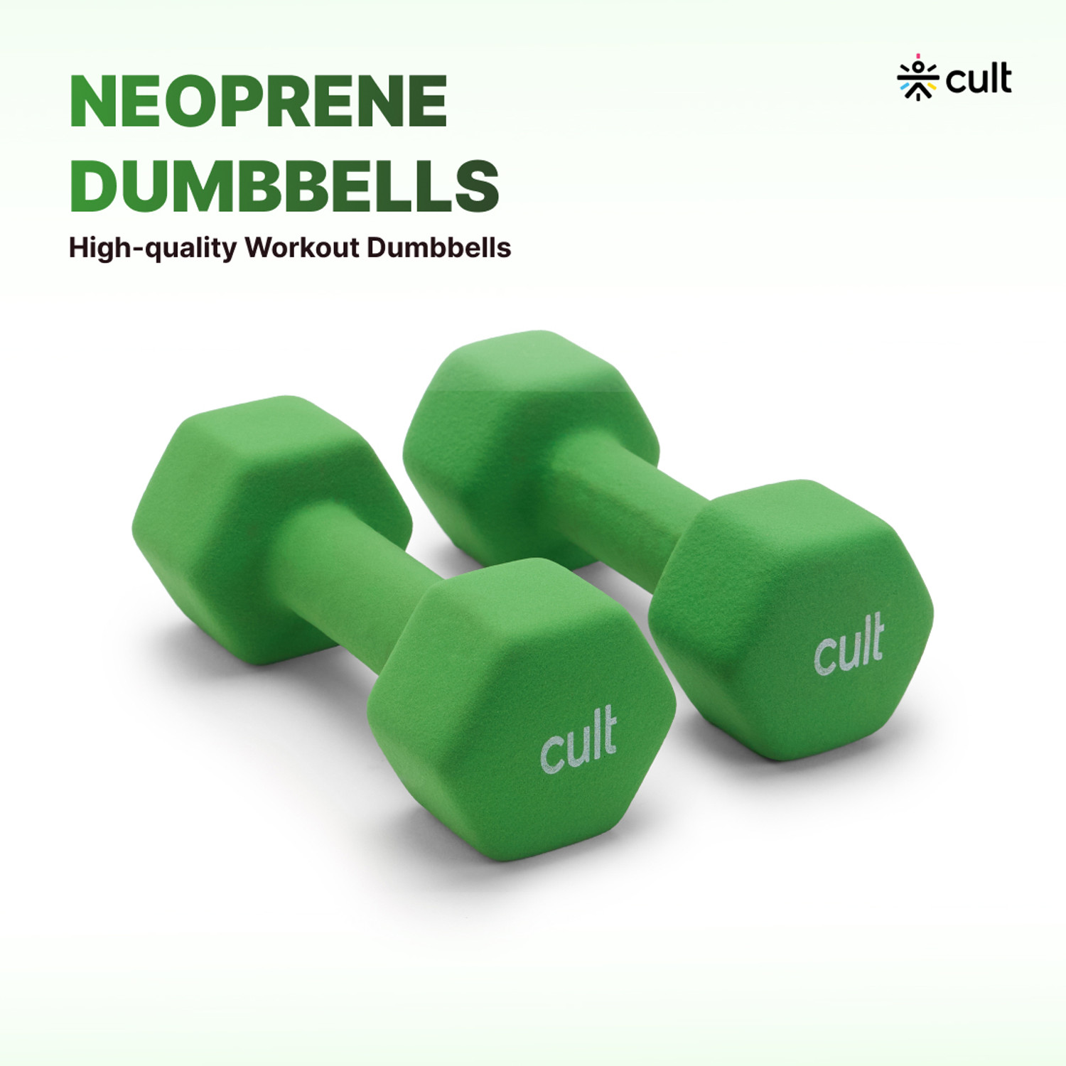 Image of Cult Neoprene Dumbbell 4KGx2 For Home Gym Workout For Men &Women (Pack of 2) Fixed Weight Dumbbell