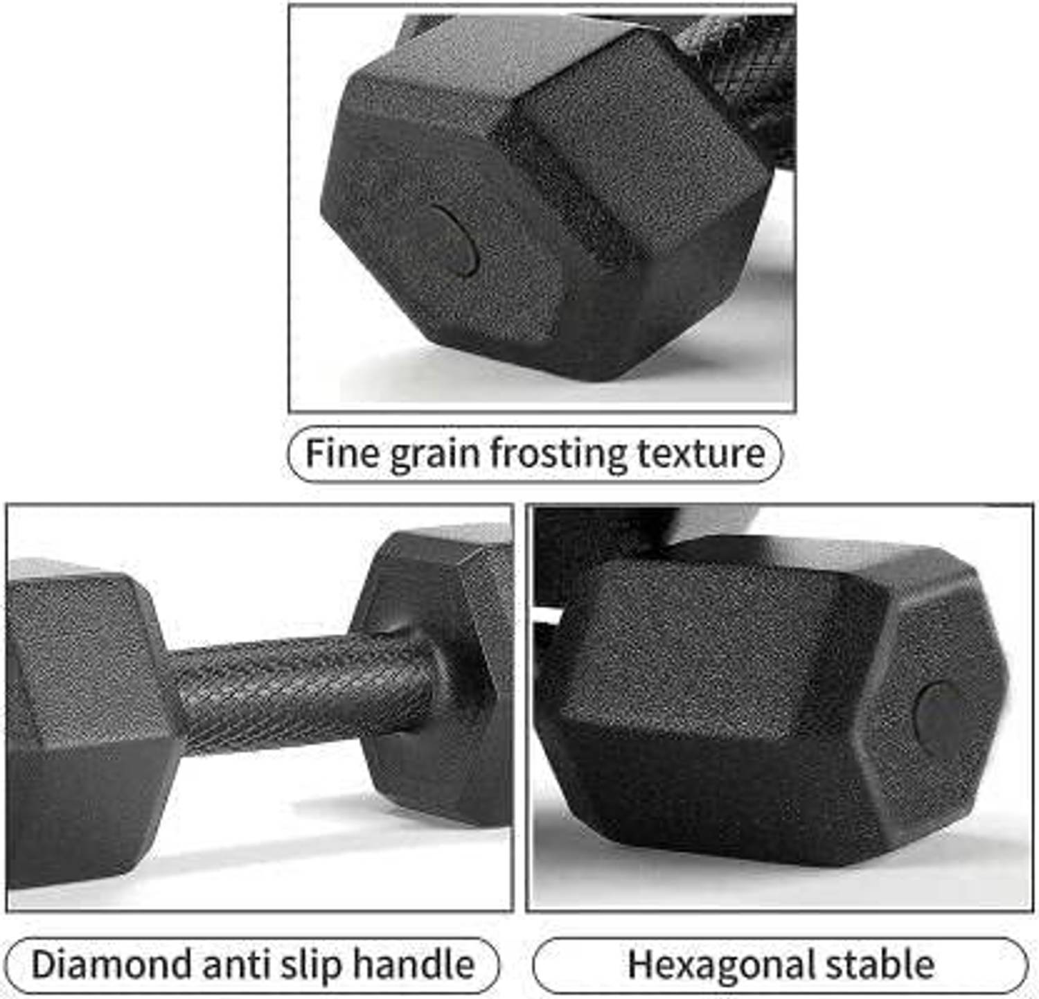 BMS Sports Black 4kg Dumbbells Set - Image 2