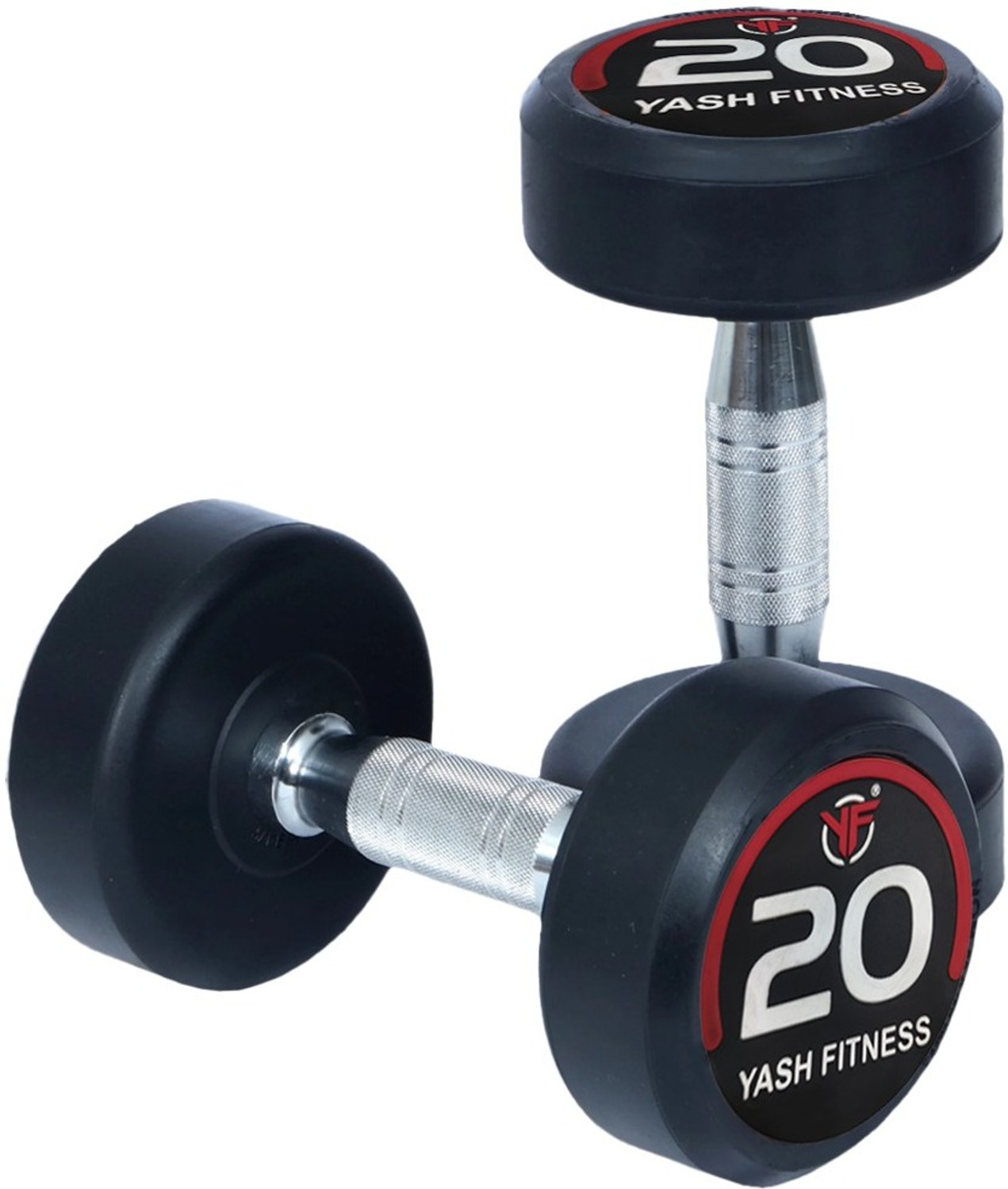 Image of yash fitness Set Of 20KGX2 High Quality Rubber Professional Bouncer Fixed Weight Dumbbell