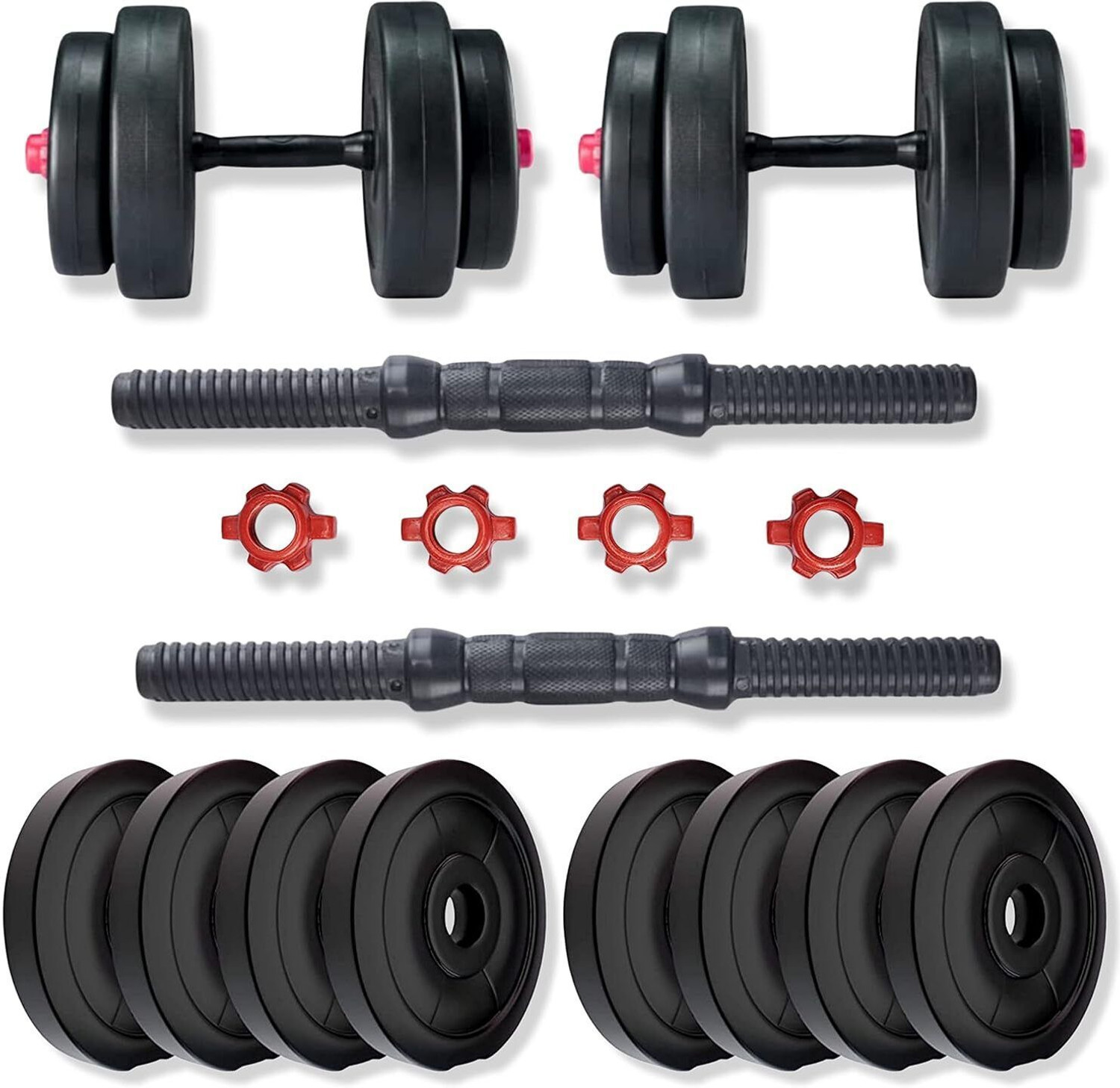 Image of RADHA MURAT 20kg Dumbbell Set | 3kg x 4 Plates | 2kg x 4 Plates | 2 Dumbbell Rods Included Adjustable Dumbbell