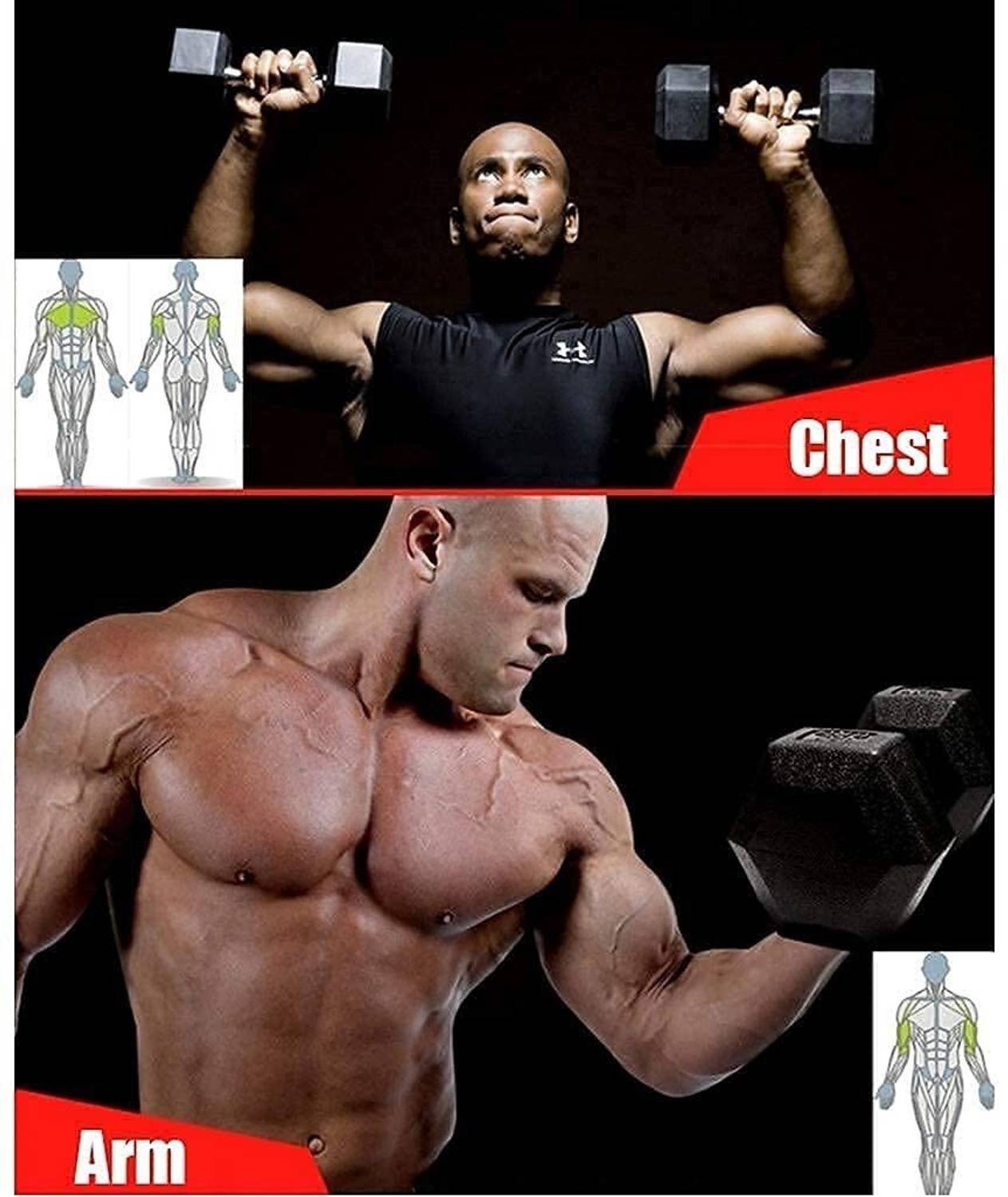 KSP LITE Plastic Hex Dumbbells Pair 5KG Fixed Weight - Image 3