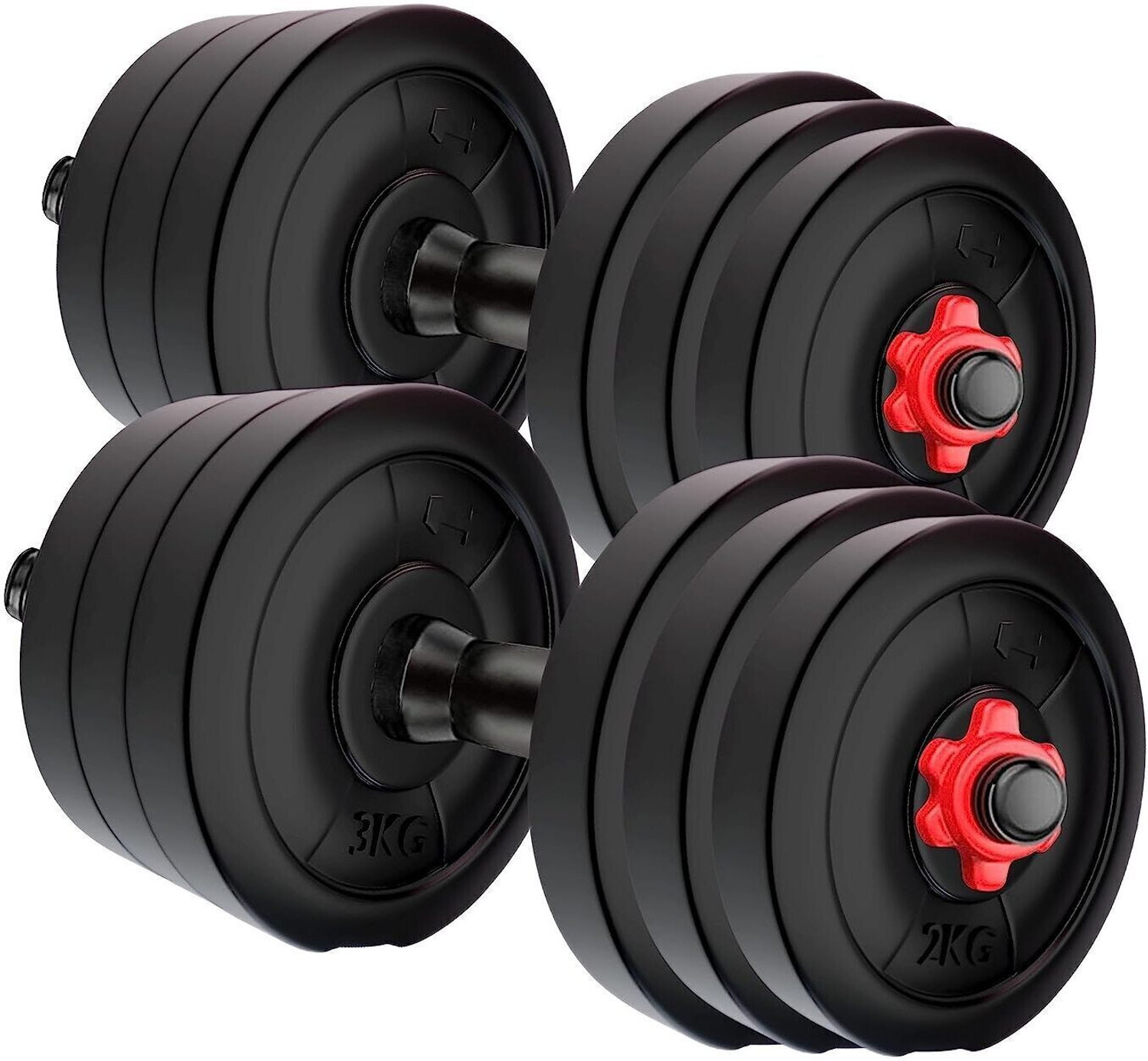 Image of Brawl Nation Sports Dumbell Set 10Kg (2.5KGX4) + 2 l Rods Adjustable Adjustable Dumbbell