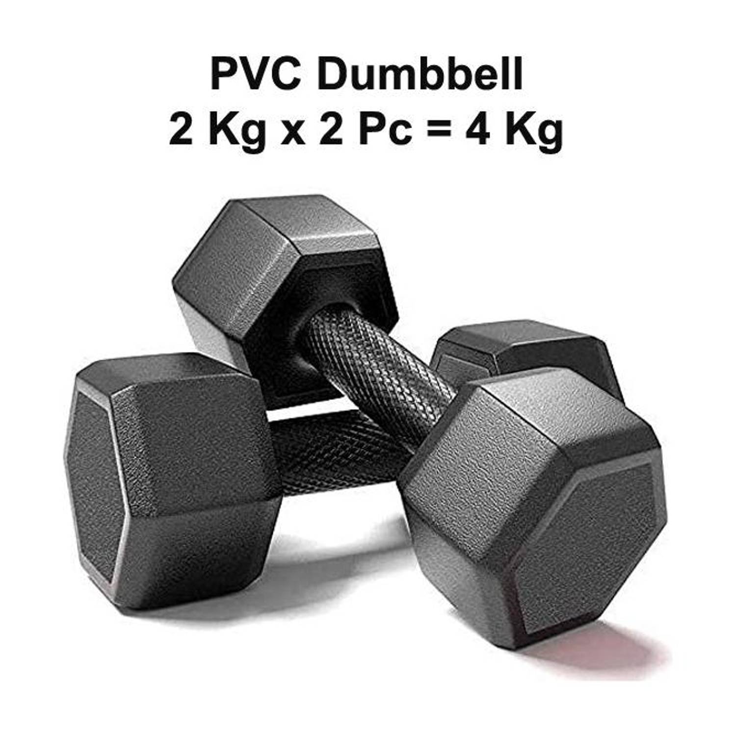 Sahib Black Hex Dumbbells Set - Image 1