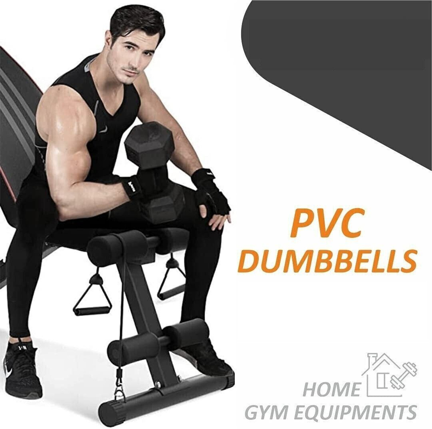 Image of KSP Elite PVC Dumbbell Set 2KGS X 2 PCS, 1 Pair Dumbbells, Hex Dumbbells, Home Gym Fixed Weight Dumbbell
