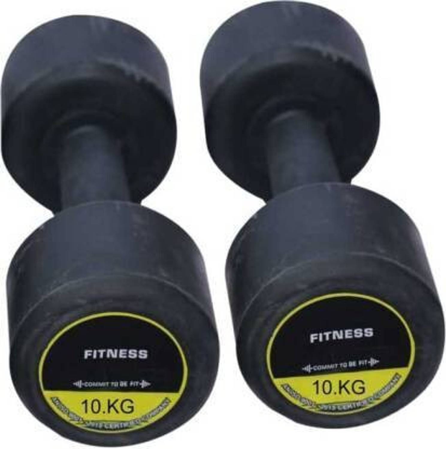 vnh 10Kg X 2 Rubber Fixed Weight Dumbbell - Image 1