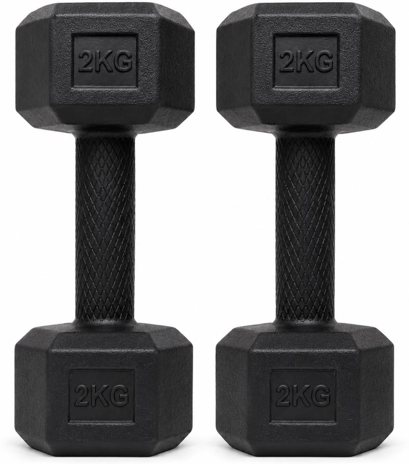 Khatusports 2 KG PVC Hex Dumbbell Pair - Image 1