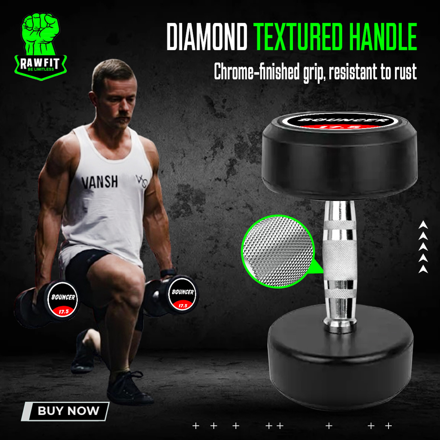 Image of Explode Set Of 17.5KGX2 High Quality Rubber Professional Bouncer Adjustable Dumbbell