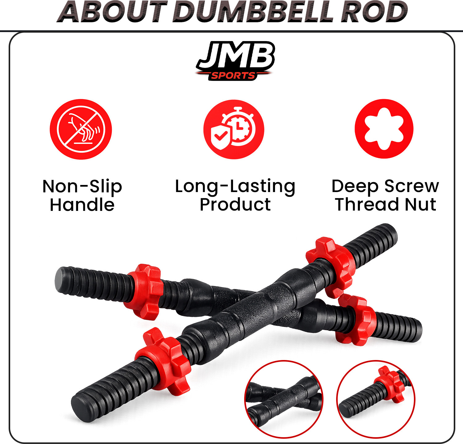 Image of JMB 30KG-5kgx4 /2.5kg*4 plates, 3ft straight rod, dumbbell rod & Accessories Home Gym Combo