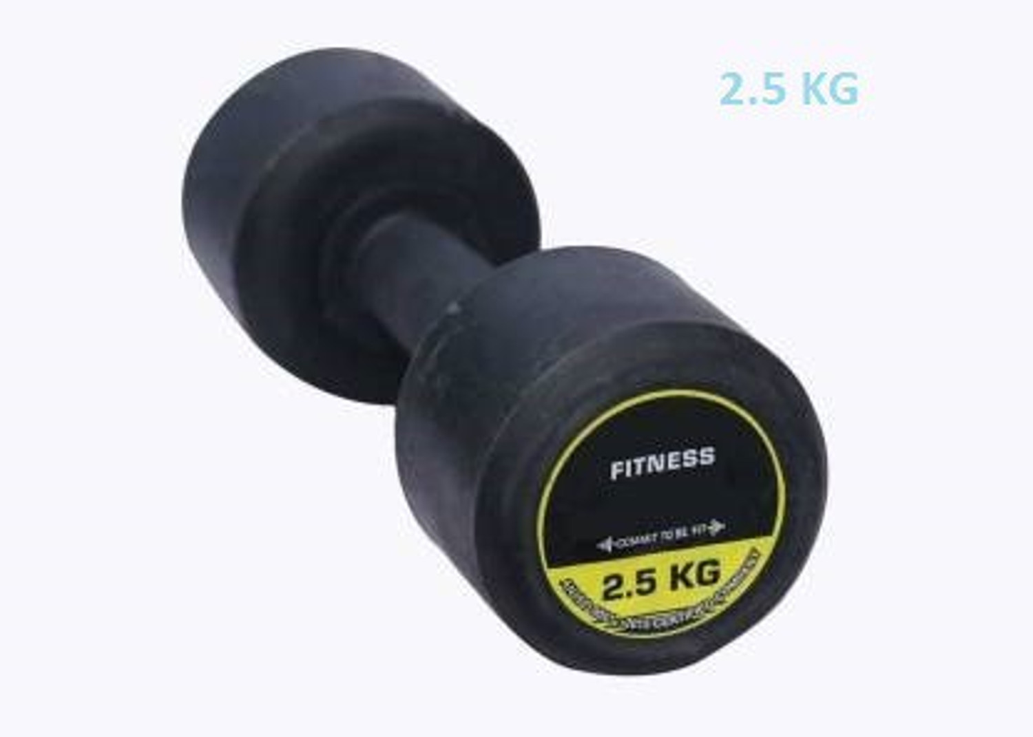 Image of GYM KART Premium (2.5Kg X Pc1) Quality Rubber Dumbbell Fixed Weight Dumbbell