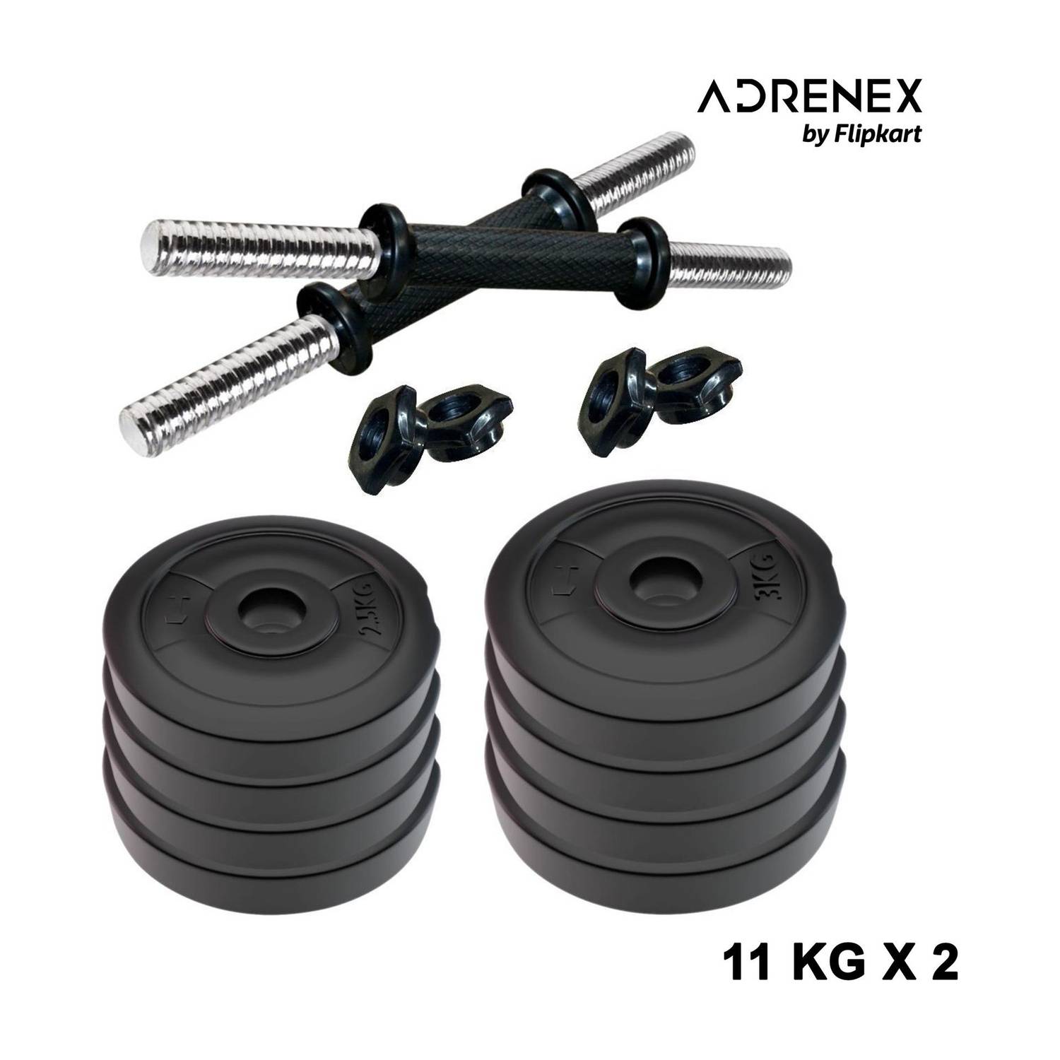 Adrenex 22 Kg PVC Home Gym Adjustable Dumbbell