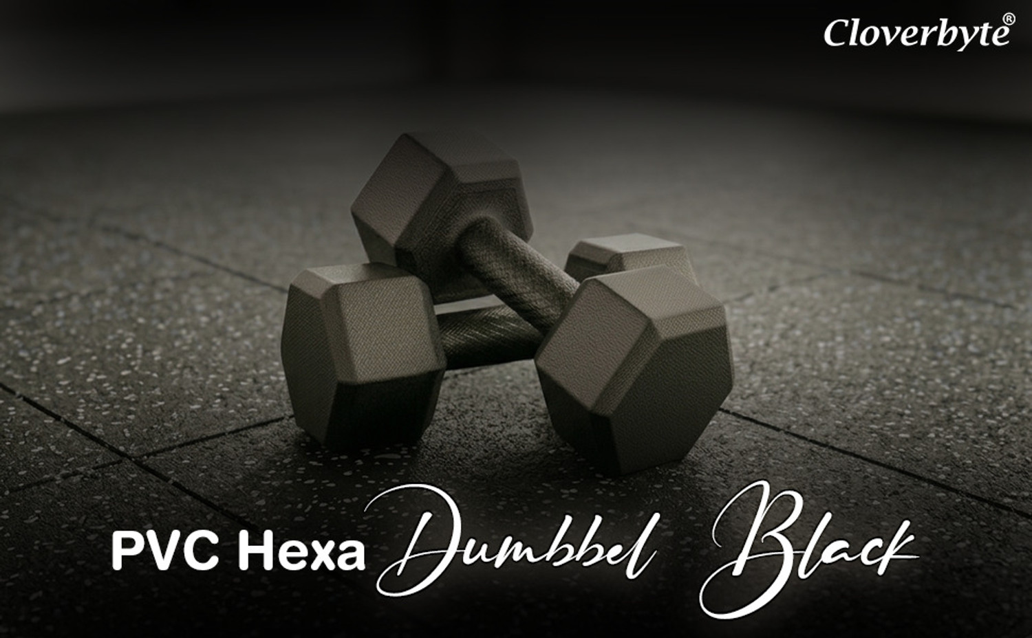 Image of CLOVERBYTE 3KG x 2 PVC HEX DUMBELL Fixed Weight Dumbbell