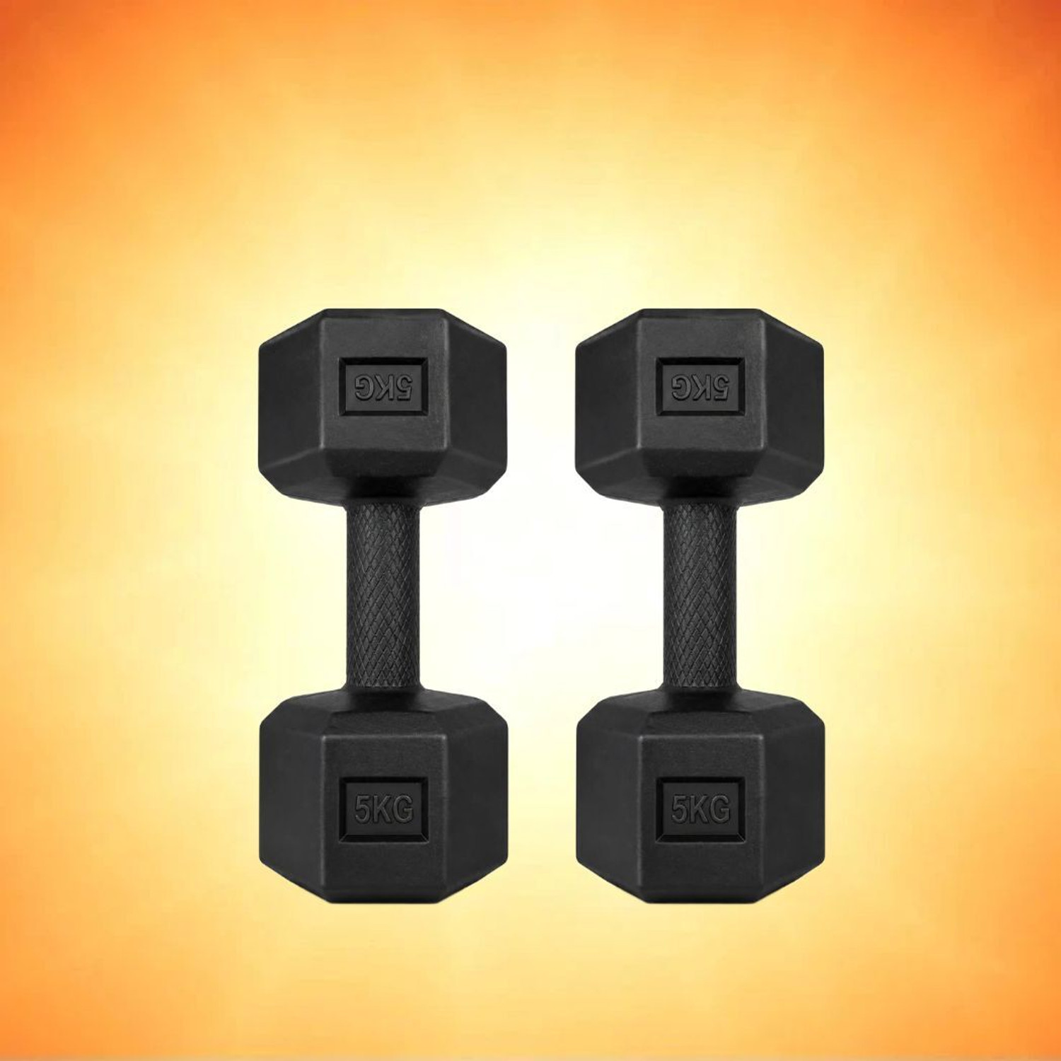 Image of Urvi 5 KG 2 Dumbbell Pair with Anti Slip Grip for Daily Workout Training Fixed Weight Dumbbell