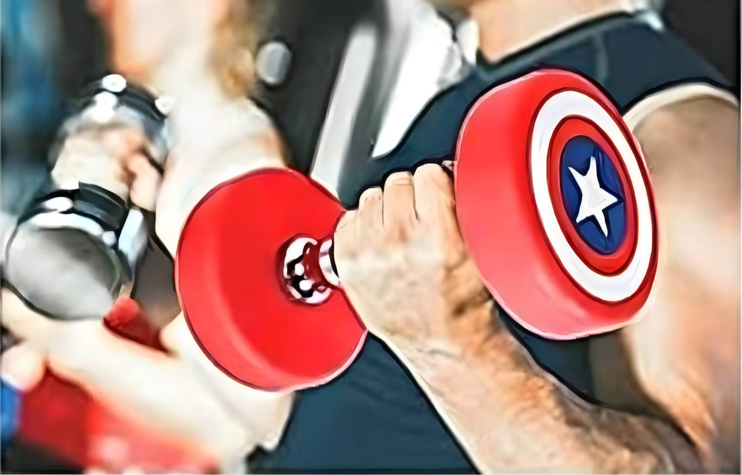 DTD Captain America 5 kg Dumbbell (Set of 2) Pack of 2 - Image 3