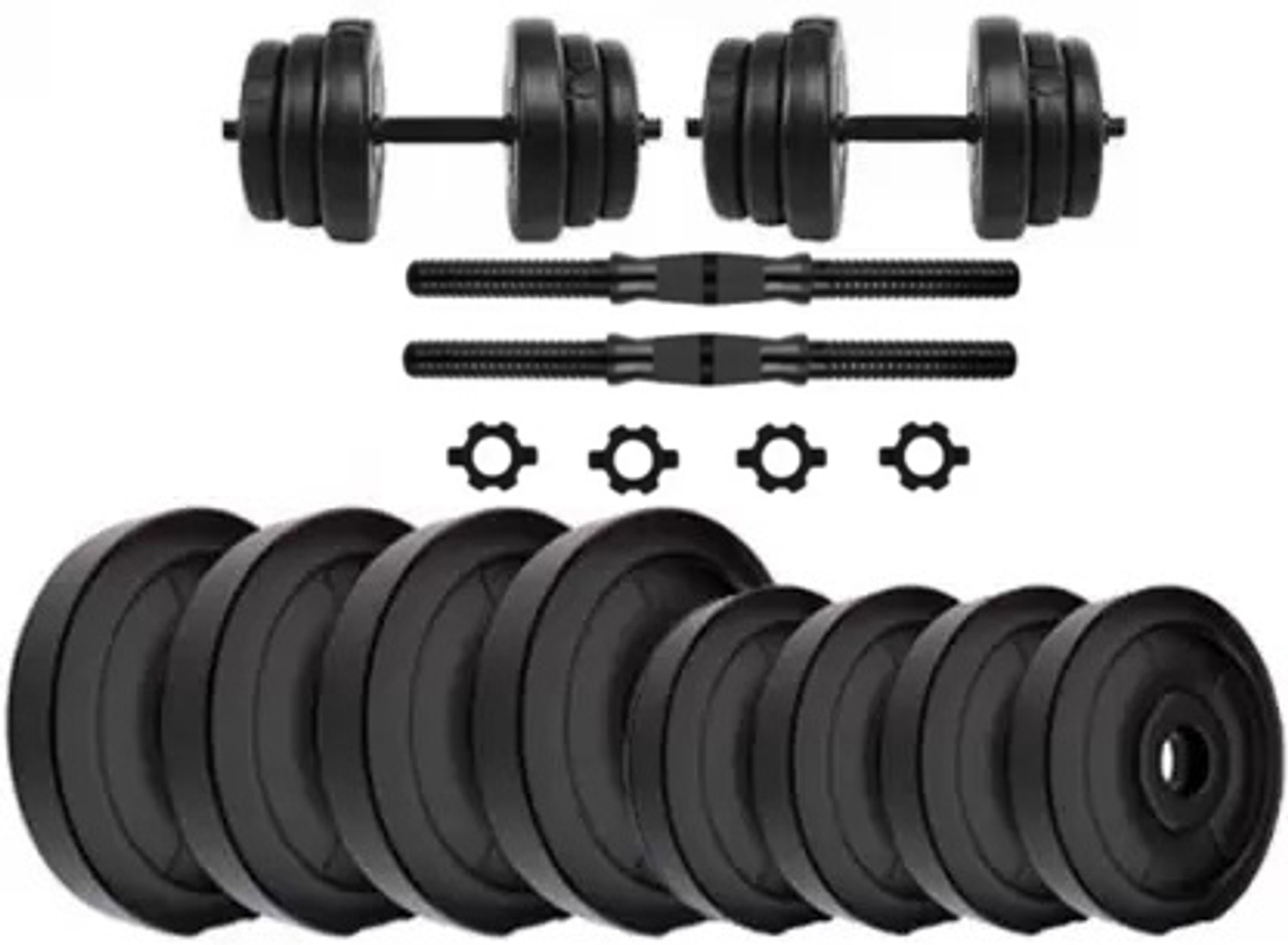 Image of L'AVENIR FITNESS 18kg (2.5kg*4 + 2kg*4) PVC Weight Plates Dumbbell Set Adjustable Dumbbell