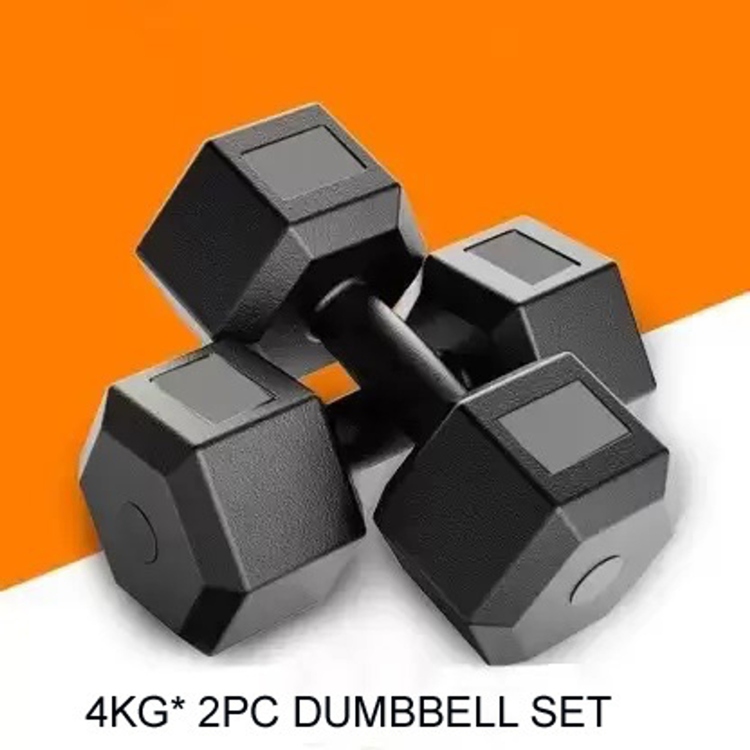 Image of RSN 4kg * 2pc PVC Dumbbell Set - Best Dumbbell Set - Economical in Price Fixed Weight Dumbbell