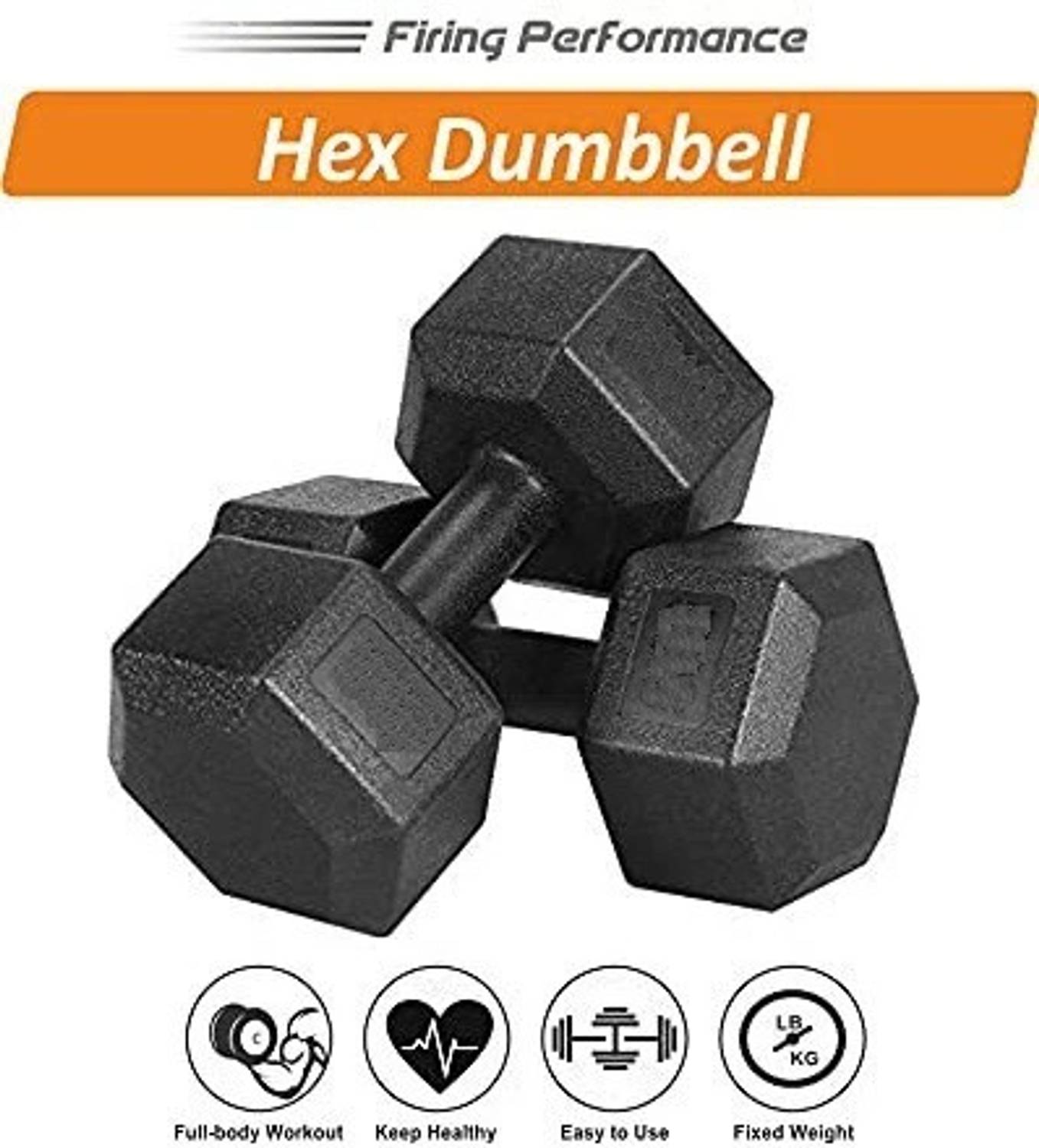 AMAN FIT PVC 3KG Hex Dumbbell Pair Pack of 3 - Image 5