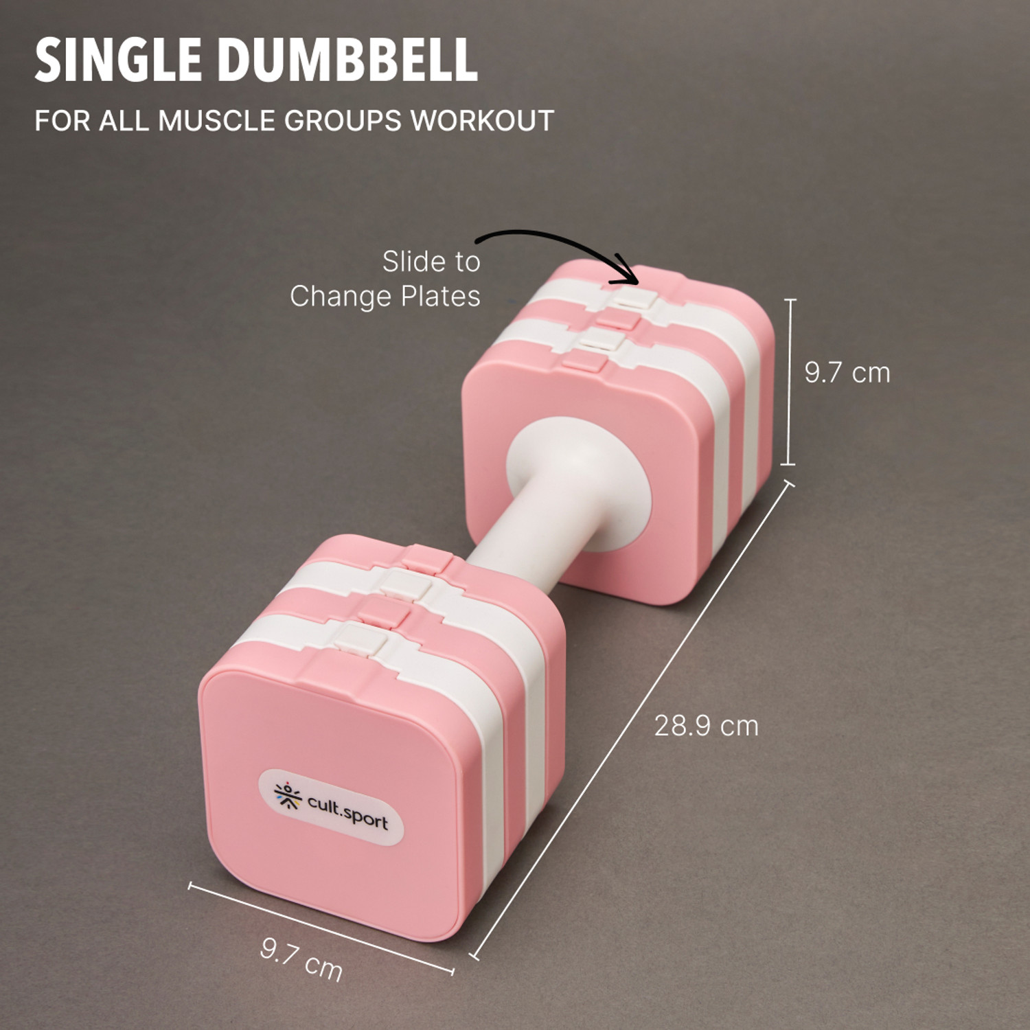 Image of Cult Derby Dumbbell Ideal for HomeWorkout Strength Training for Men & Women Pack of 2 Adjustable Dumbbell