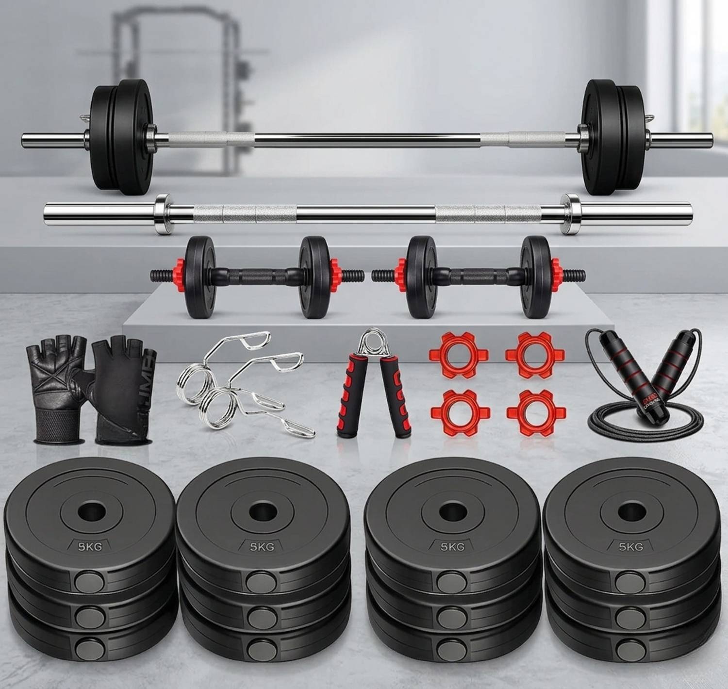 BELLATRIX X 20 kg Home Gym Weight Plate Combo - Image 1