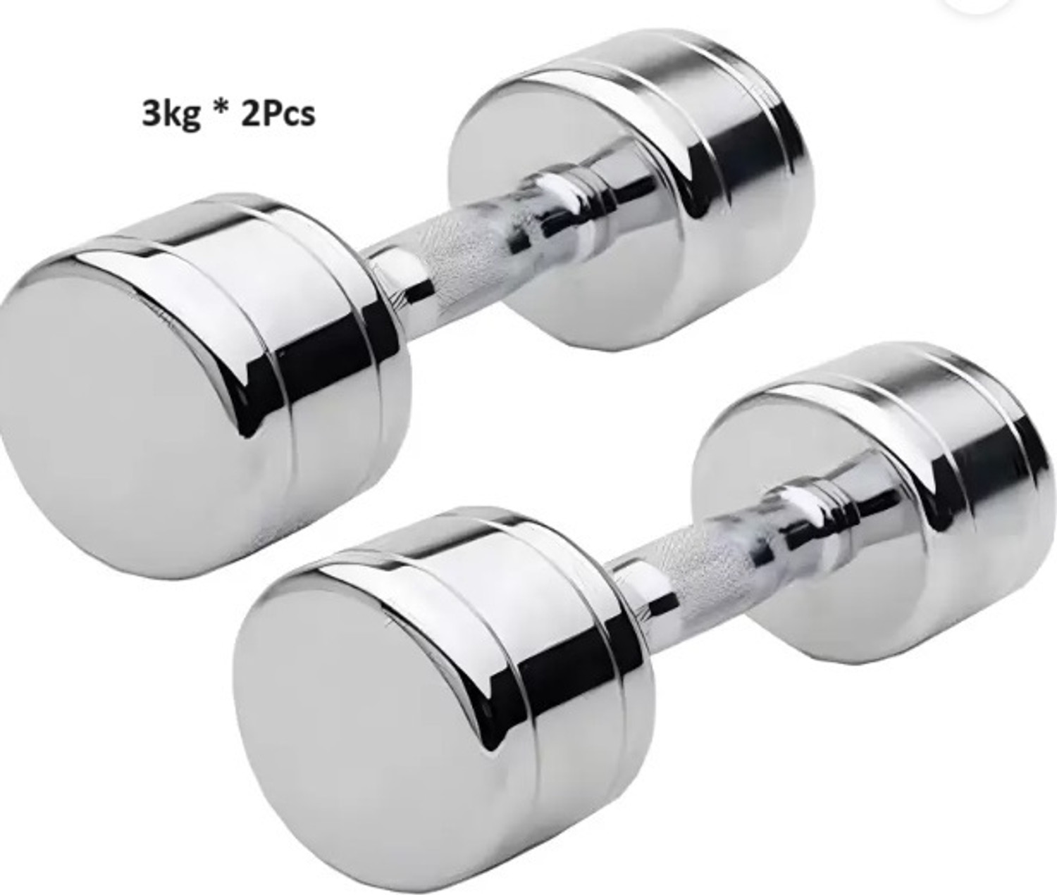 Image of Sports Era Steel Dumbbells (3 kg X 2) 6 kg Set, Fitness Heavy Duty Solid Adjustable Dumbbell