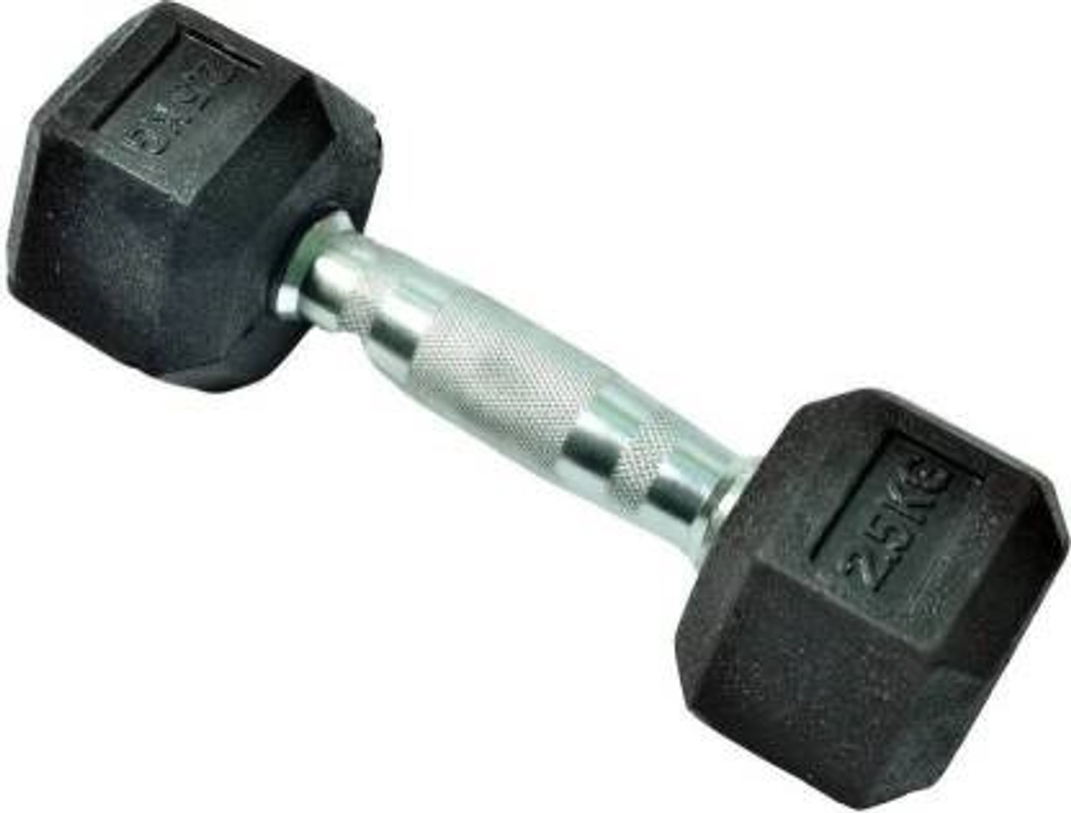 Image of GYM KART Hexa Quality Rubber Dumbbells (2.5kg X 2 =5kg) Set For Home Gym Workout Fixed Weight Dumbbell