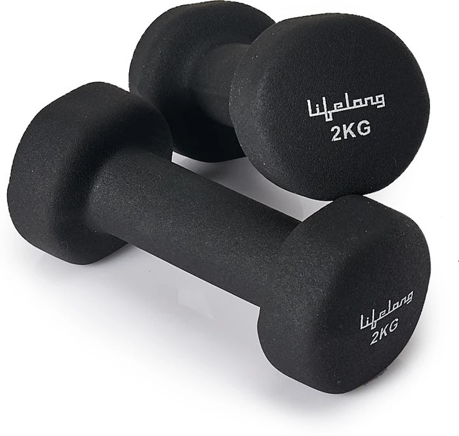 Image of Lifelong Set of 2 Neoprene Cast Iron Dumbbells (2kg * 2) Fixed Weight Dumbbell