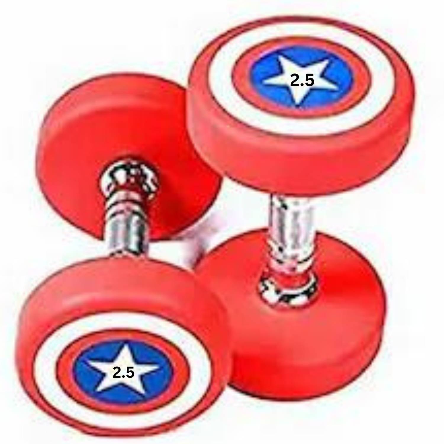 DTD Captain America 5 kg Dumbbell (Set of 2) Pack of 2 - Image 2