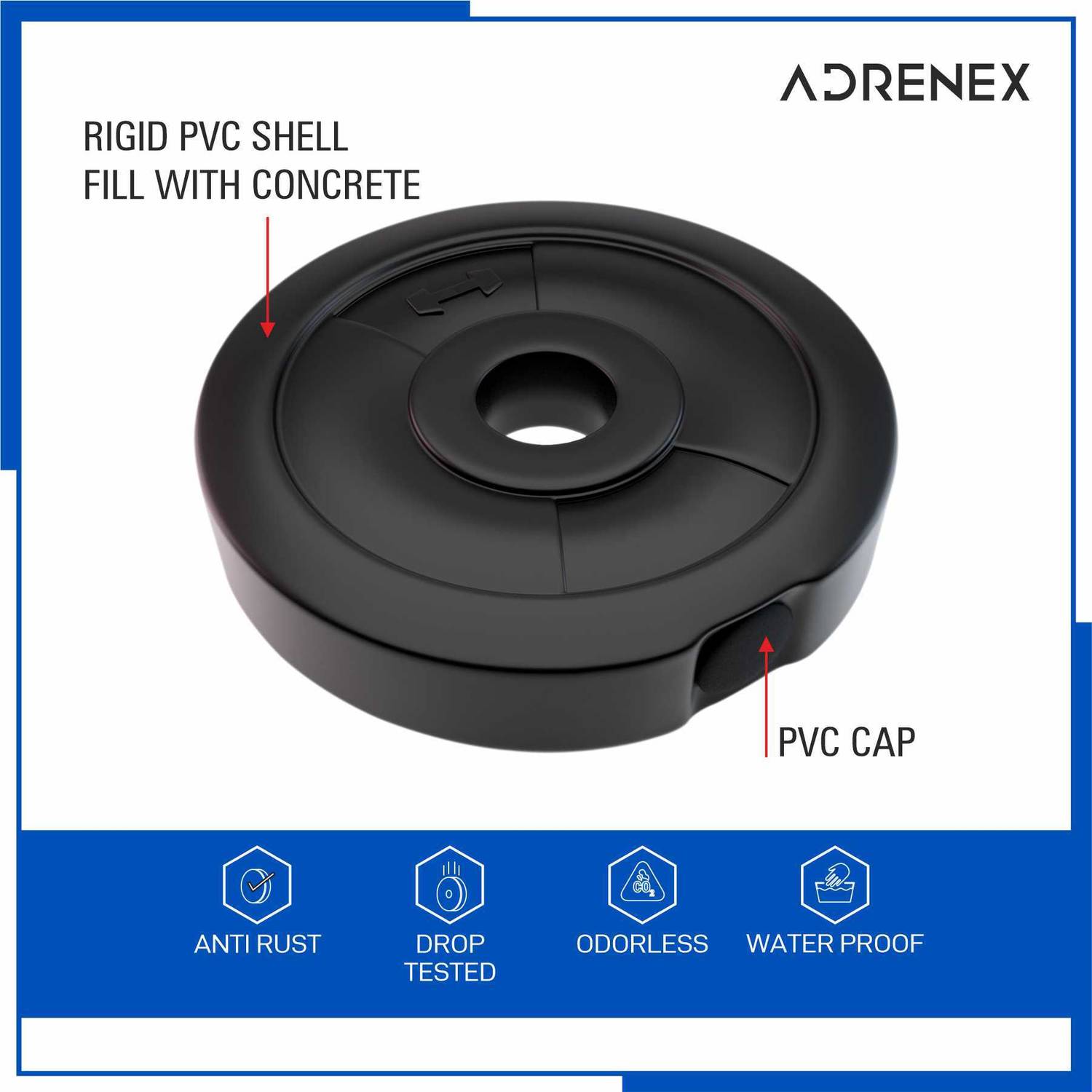Adrenex 12 kg Adjustable Dumbbell Kit - Image 3