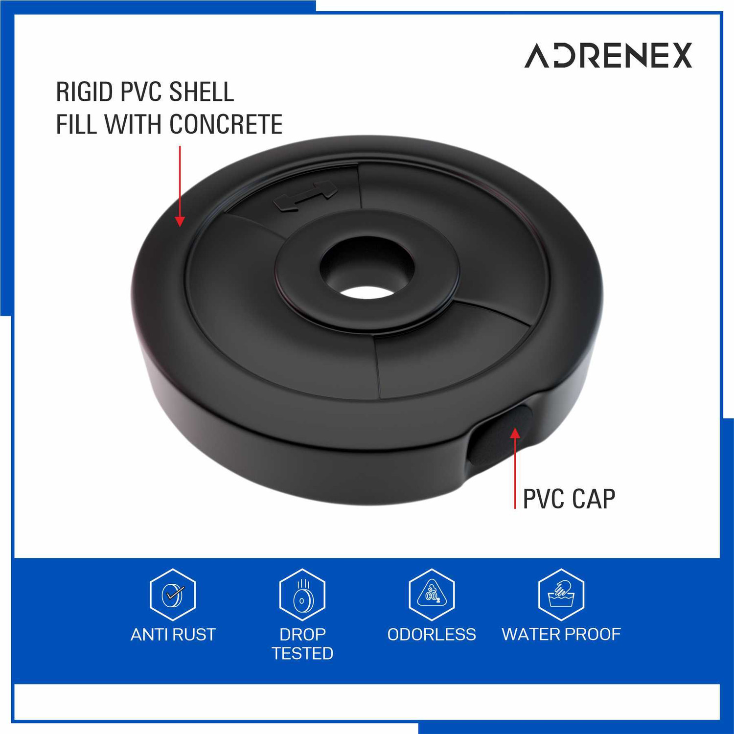 Image of Adrenex 10 kg PVC Home Gym Combo, Adjustable Dumbbell Adjustable Dumbbell