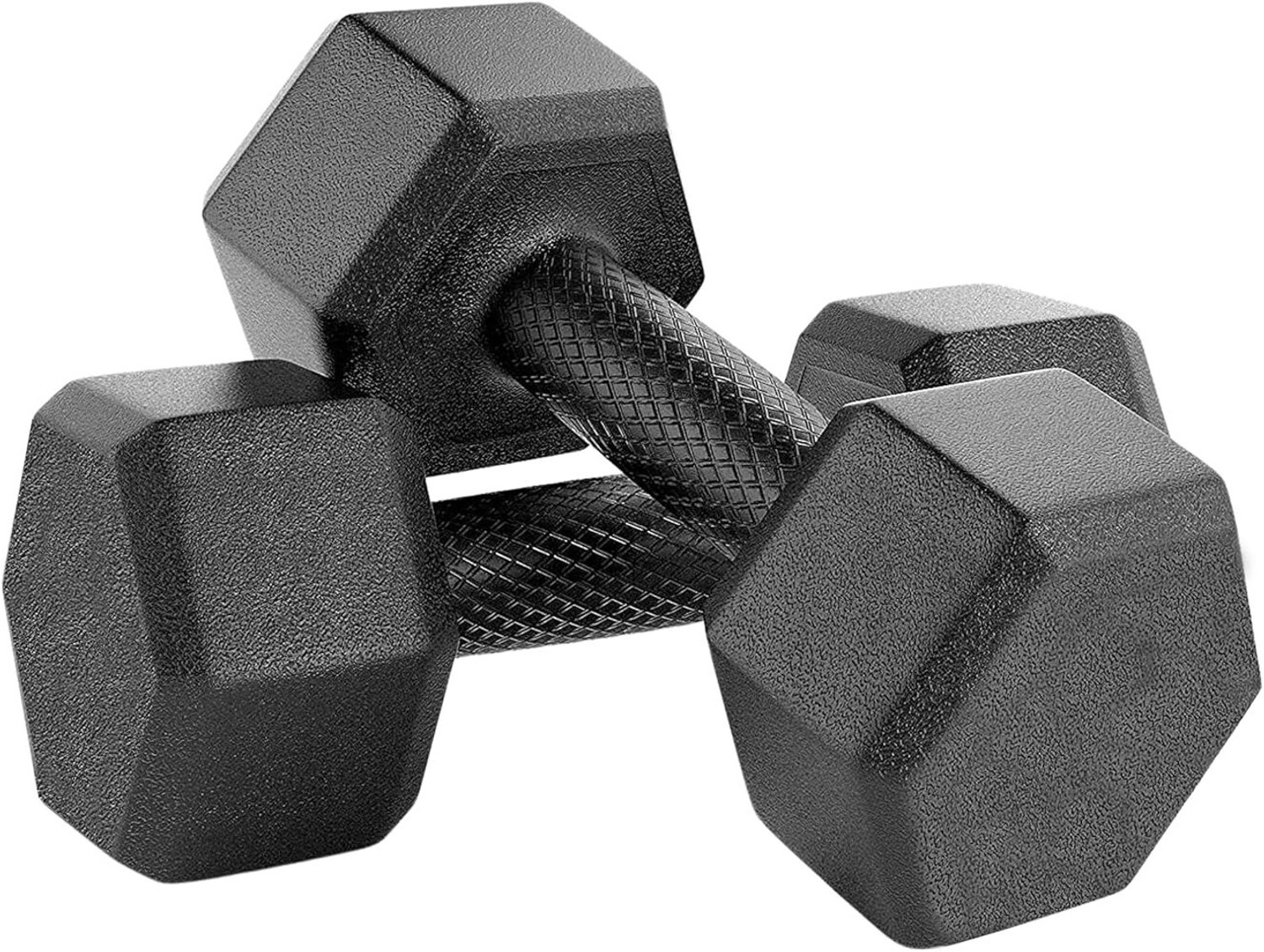 Image of STARX Hexa Dumbbells (2kg x 2) Black | Home Gym Fitness Weights Fixed Weight Dumbbell