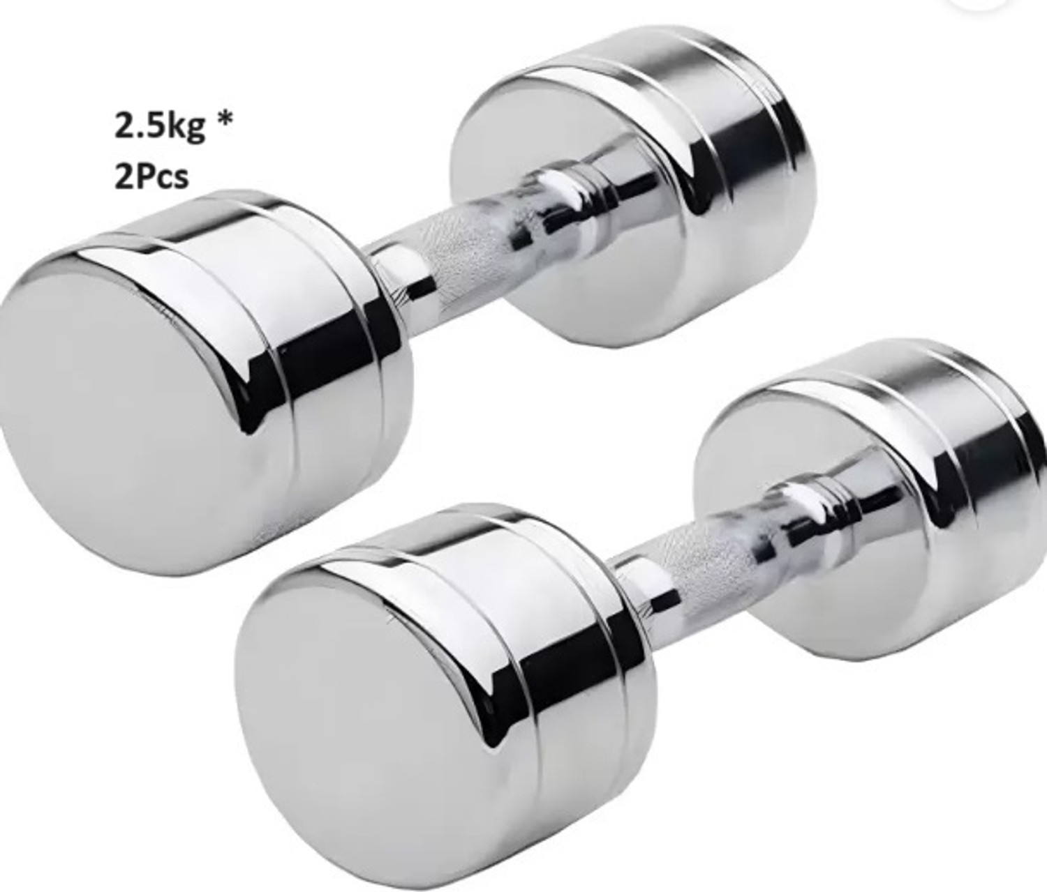 Image of Sports Era Steel Dumbbells (2.5 kg X 2) 5 kg Set, Fitness Heavy Duty Solid Adjustable Dumbbell