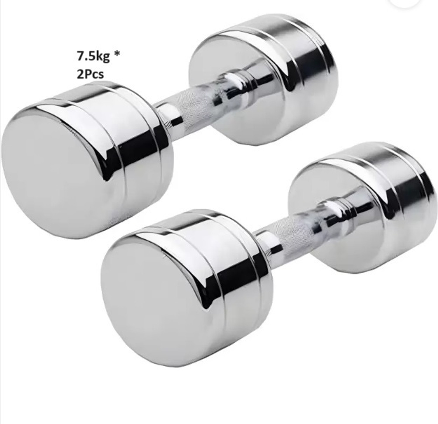 Image of Sports Era Steel Dumbbells (7.5 kg X 2) 15 kg Set, Fitness Heavy Duty Solid Adjustable Dumbbell