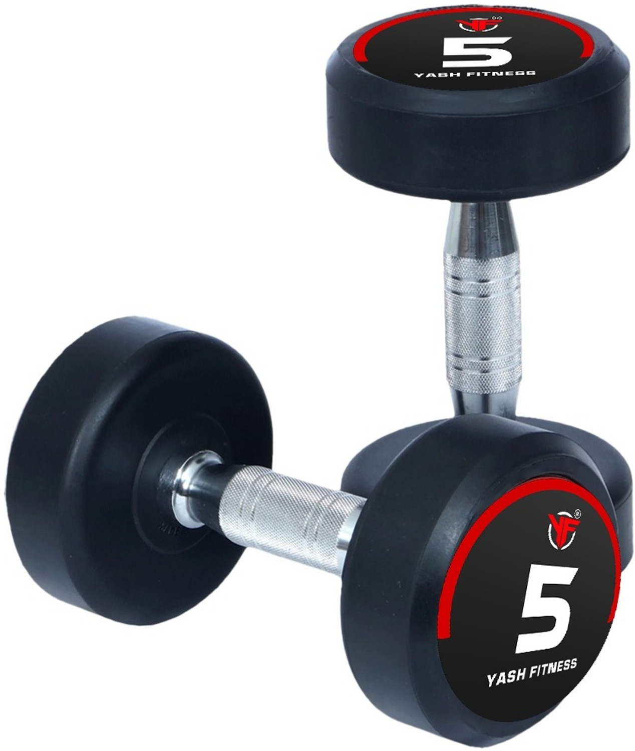 Image of yash fitness Set Of 5KGX2 High Quality Rubber Professional Bouncer Fixed Weight Dumbbell