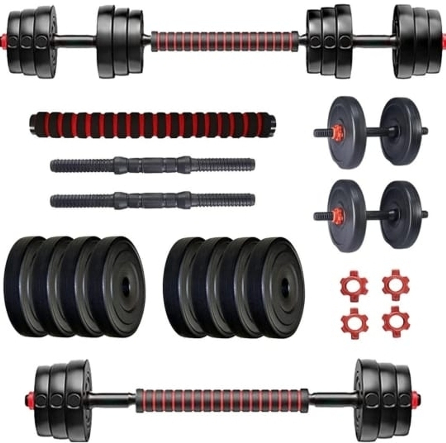 Image of GEETAFITNESS 3 in 1 convertible 8 kg (2 kg X 4) set home gym adjustable dumbbell (8kg) Adjustable Dumbbell