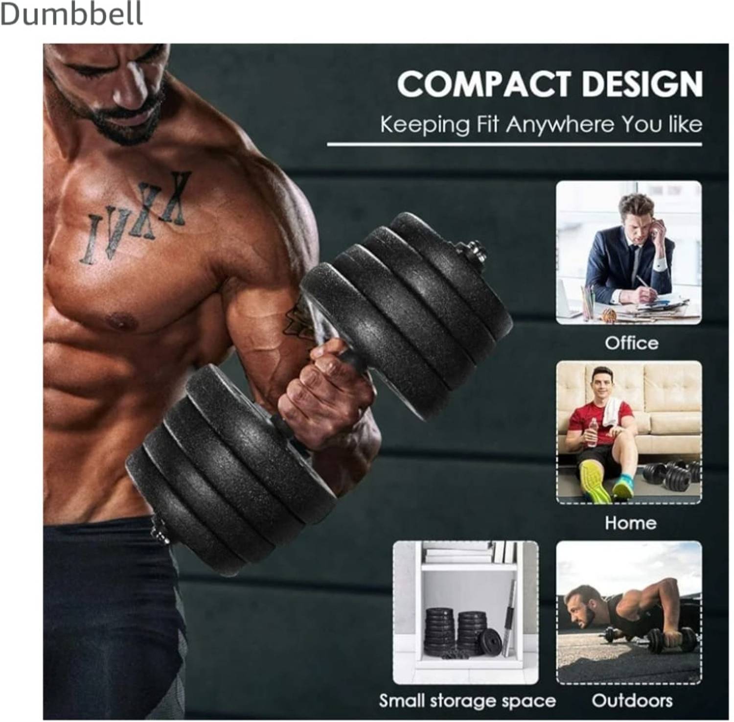 Yashika Sports 20 KG Adjustable Dumbbell - Image 5
