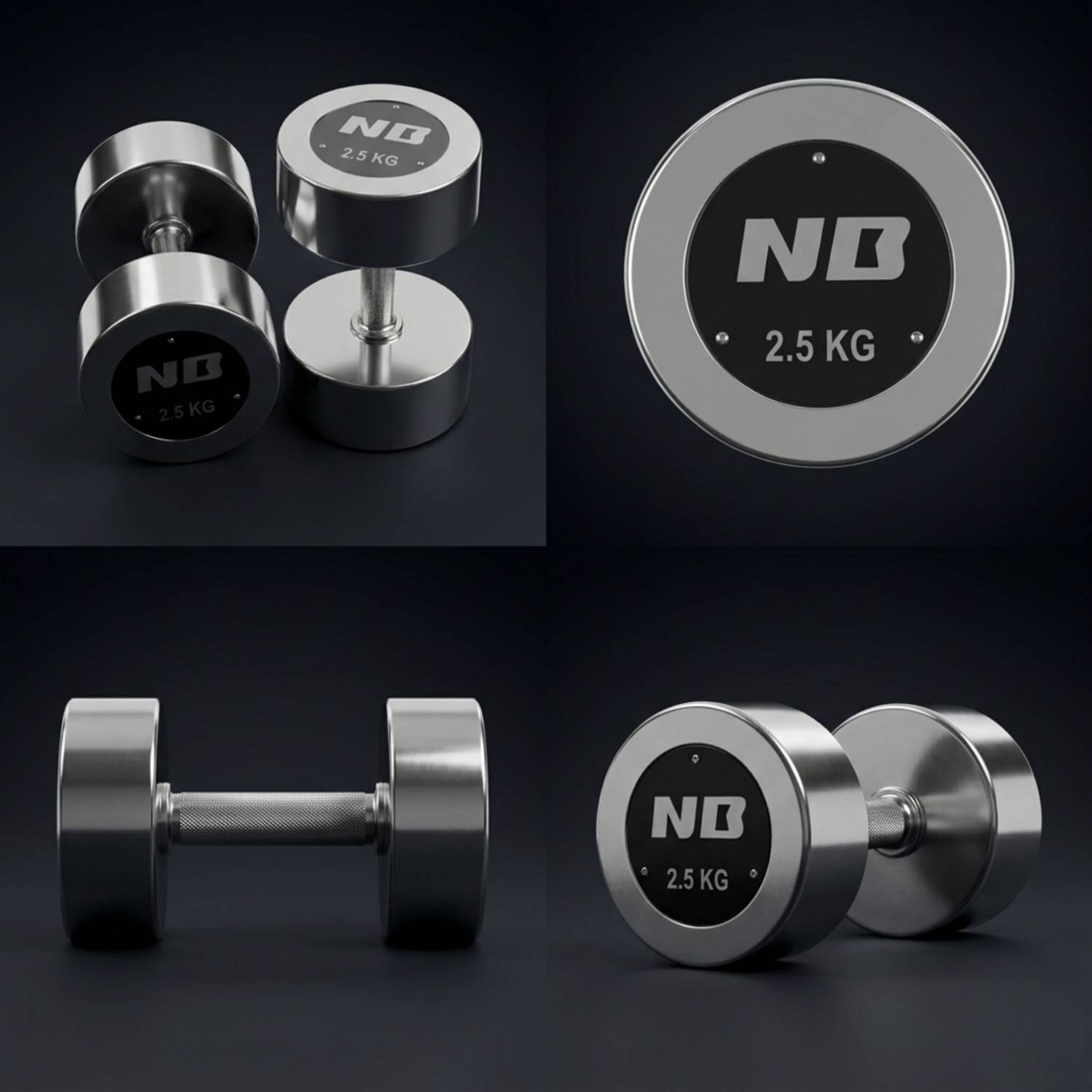 National Bodyline NB-DB04 7.5KG Chrome Dumbbells - Image 5