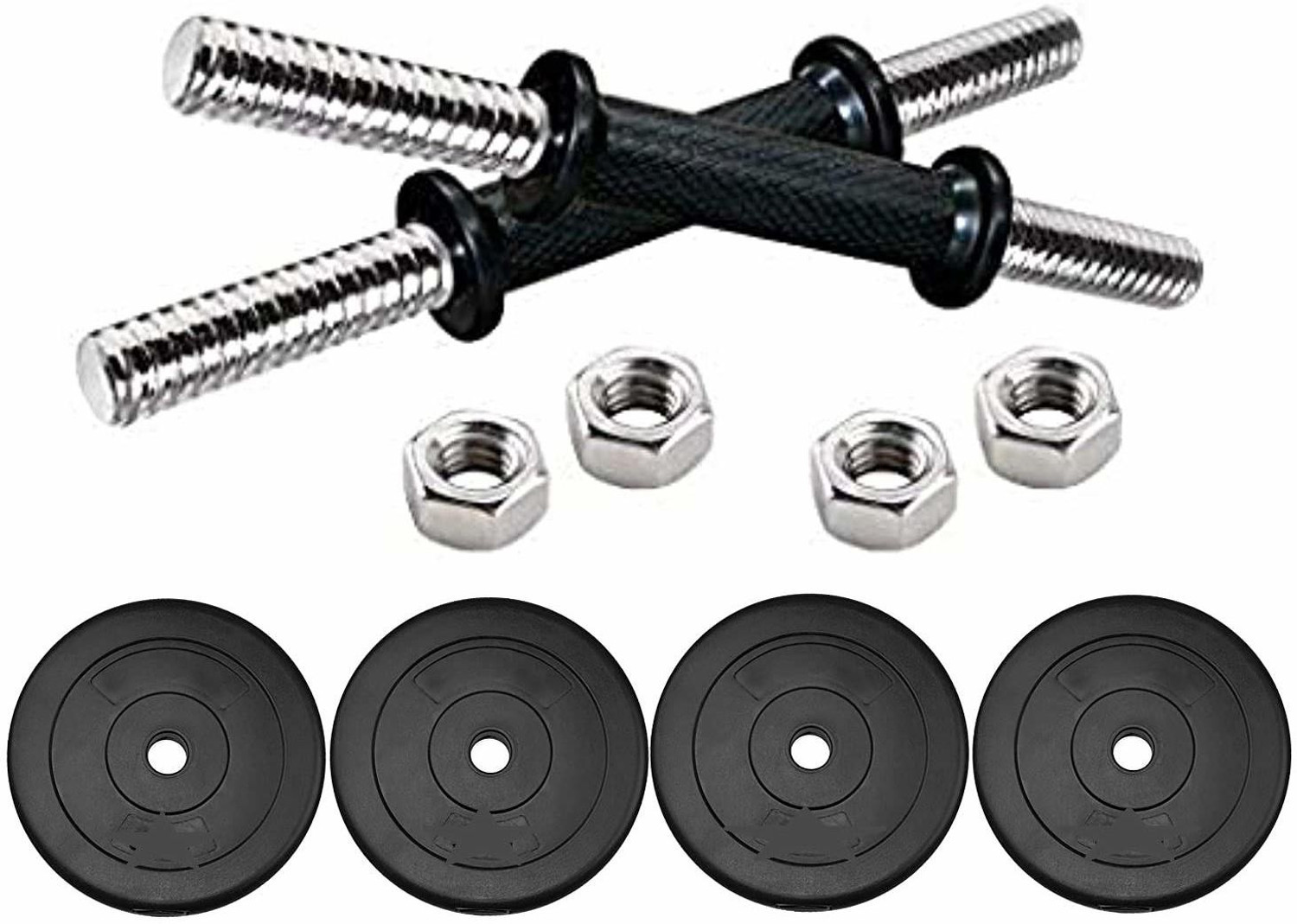 Image of YMD Home Gym Set Rubber Dumbbell Plates 1KGX4 Adjustable Dumbbell