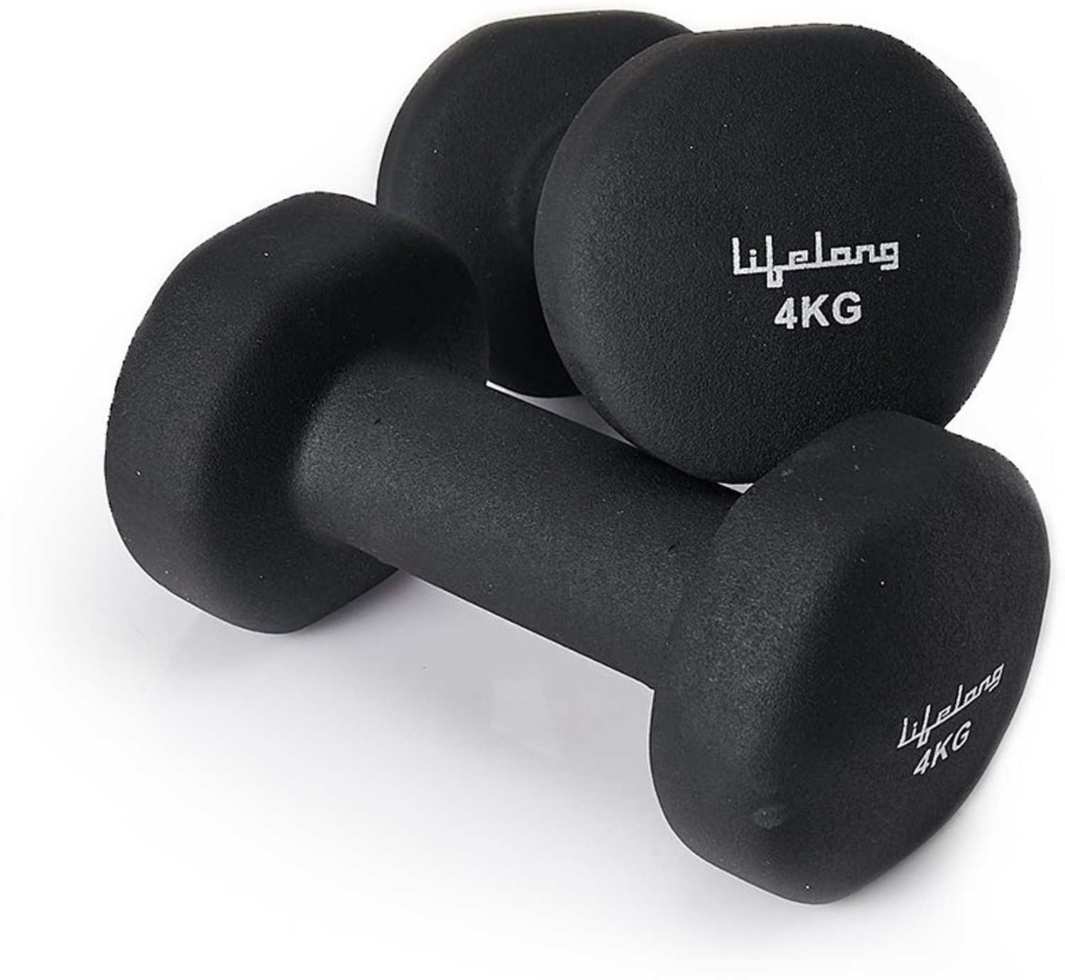 Image of Lifelong Set of 2 Neoprene Cast Iron Dumbbells (4kg * 2) Fixed Weight Dumbbell