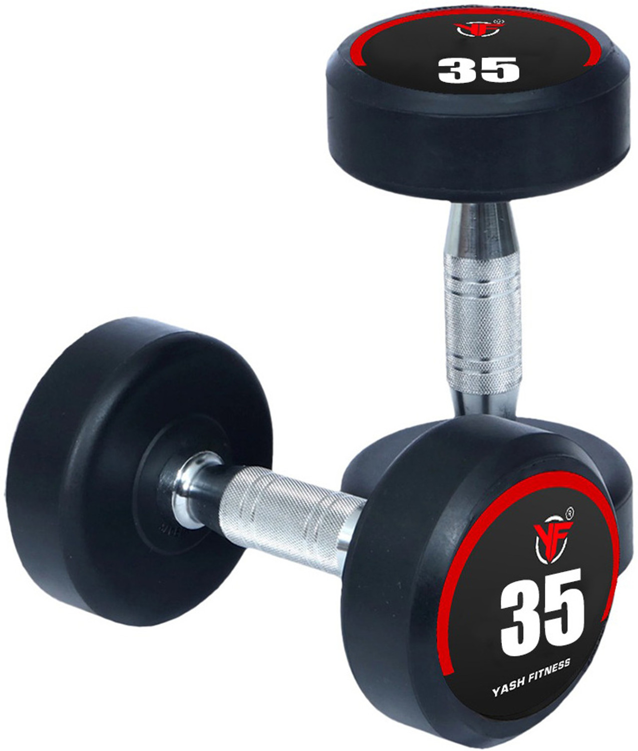 Image of yash fitness Set Of 35KGX2 High Quality Rubber Professional Bouncer Fixed Weight Dumbbell