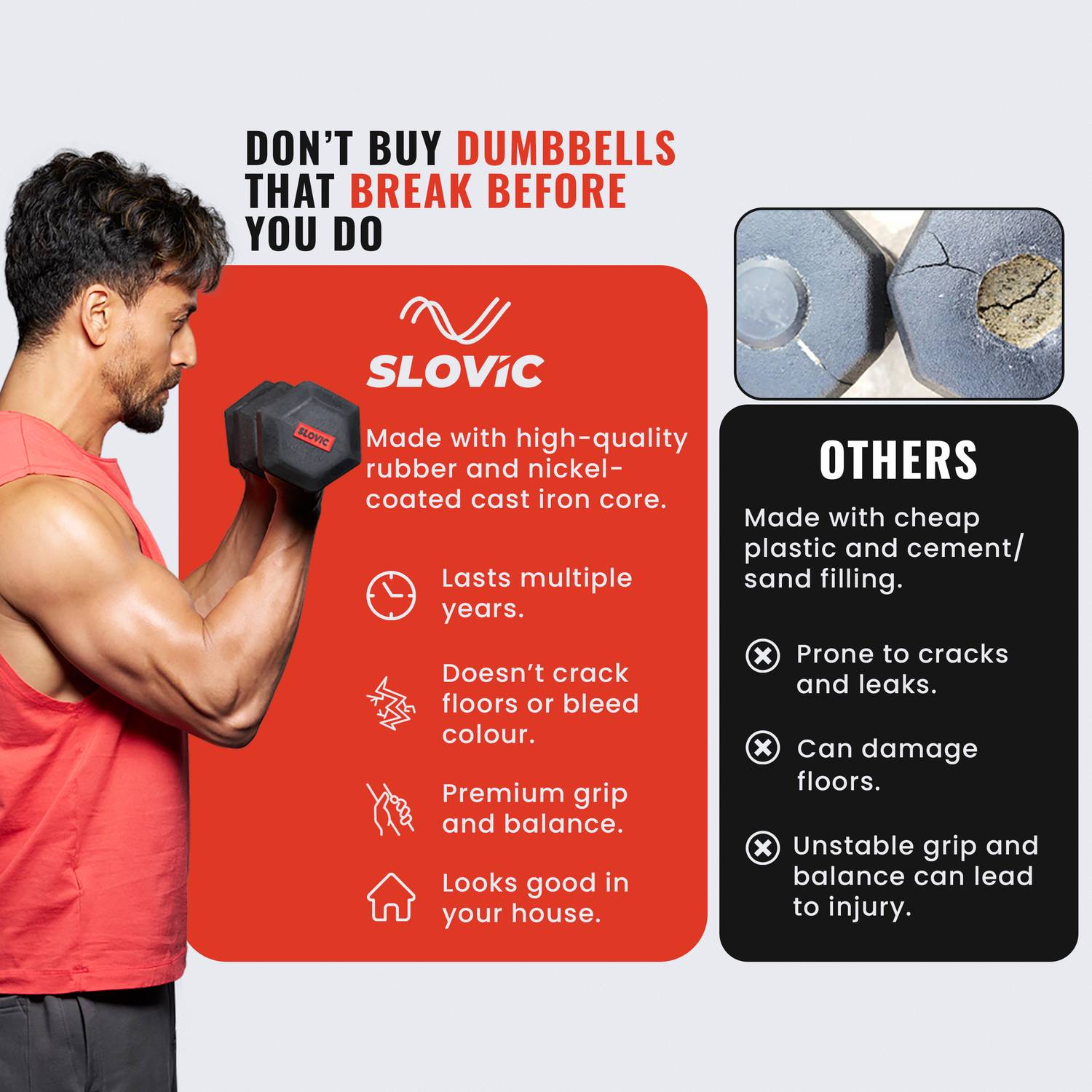 SLOVIC 5kg Dumbbell Set of 2 Pack of 2 - Image 4
