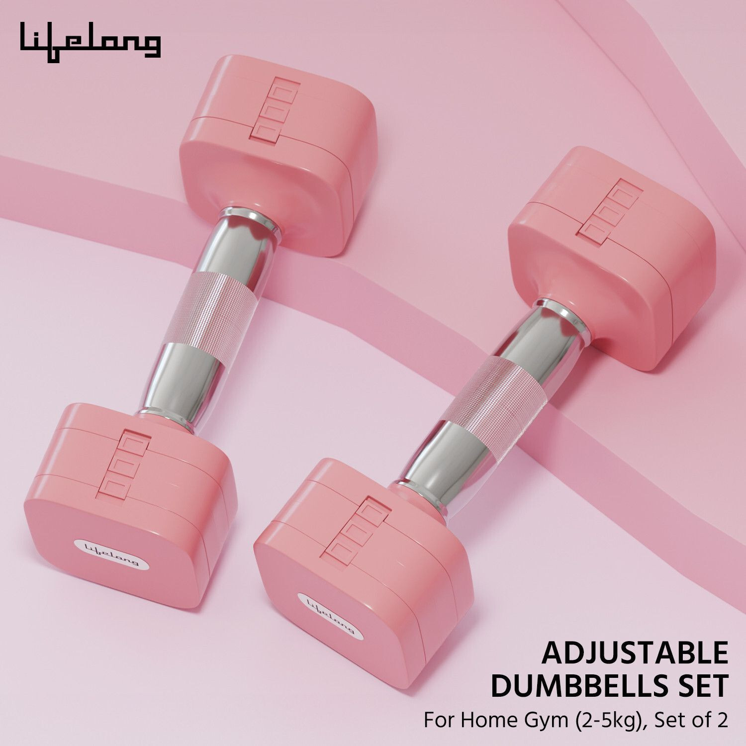 Image of Lifelong Adjustable Dumbbells| Home Gym Equipment for Fitness | Gym Dumbbells Adjustable Dumbbell